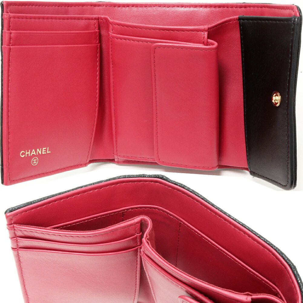 Chanel Chanel Chanel CHANEL19 Small Flap Wallet Lambskin Wallet Leather Short Wallet AP0954 DUTY FREE for USA Size ONE SIZE - 3 Thumbnail