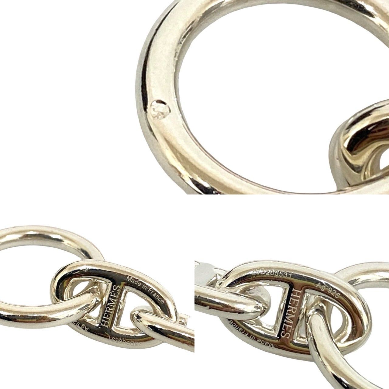 Hermes Hermes Hermes Chaine d'Ancre Silver 925 Bracelet Size 13 Metal Bracelet DUTY FREE for USA Size ONE SIZE - 3 Thumbnail