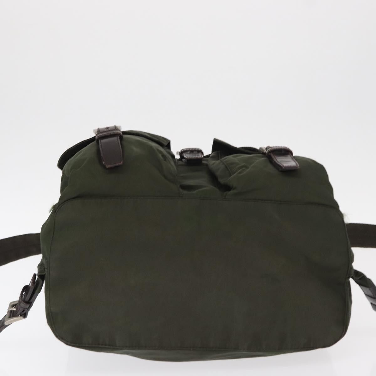 Prada Prada Vela Double Front Pocket Backpack Tessuto with Saffiano Leather Size ONE SIZE - 13 Thumbnail