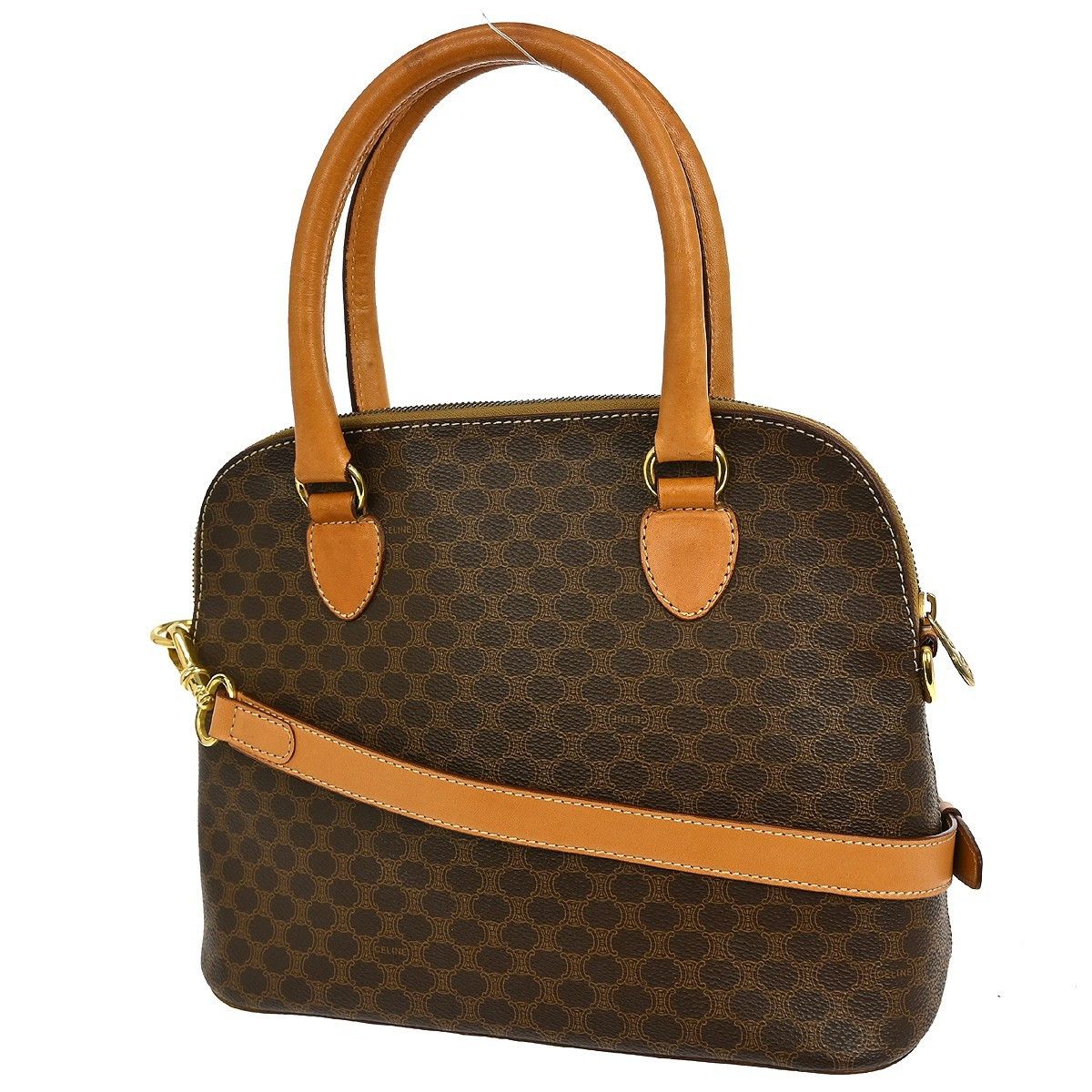 Celine Celine Vintage Macadam Handbag Canvas Size ONE SIZE - 2 Thumbnail