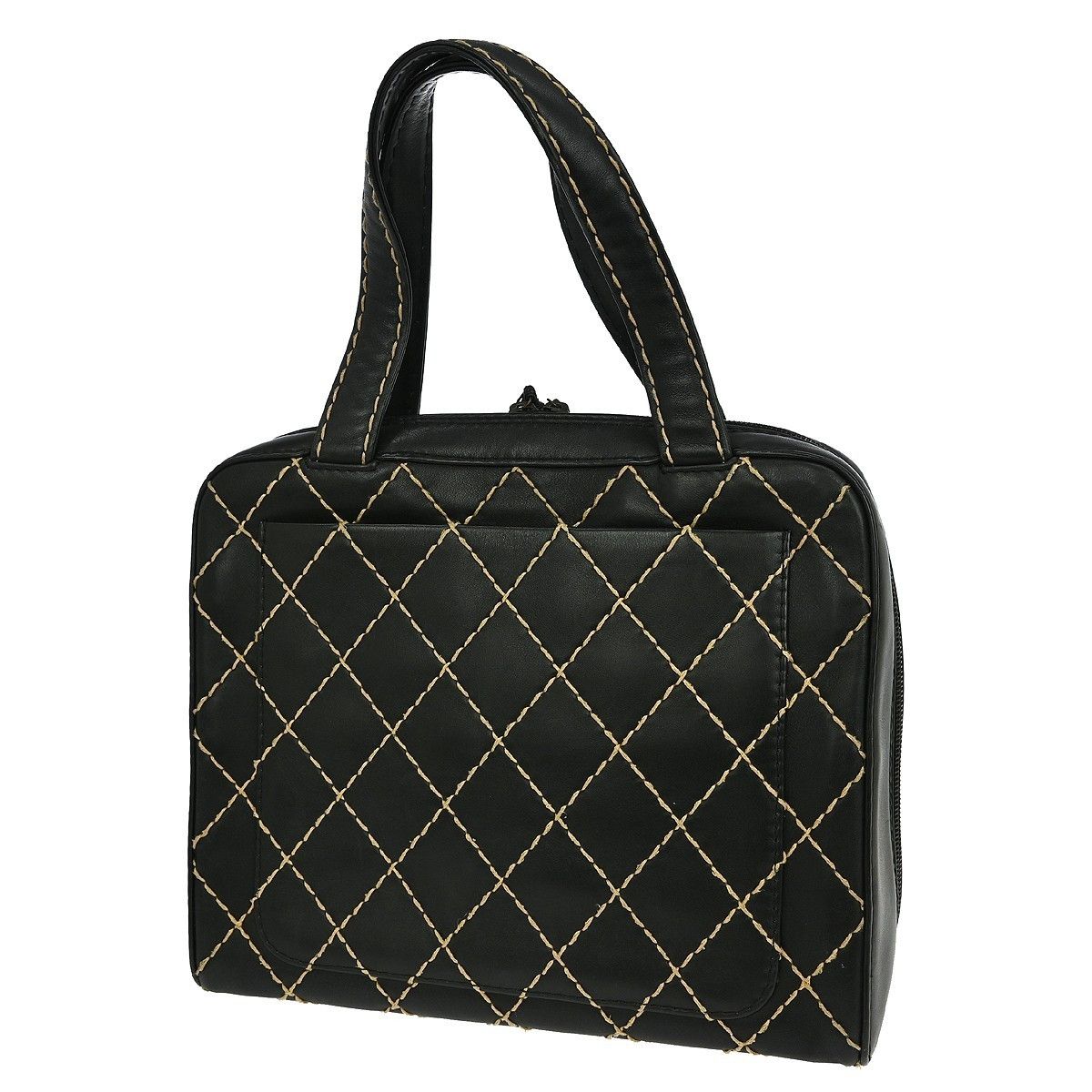 Chanel Chanel Surpique Zip Around Satchel Quilted Leather Size ONE SIZE - 2 Thumbnail