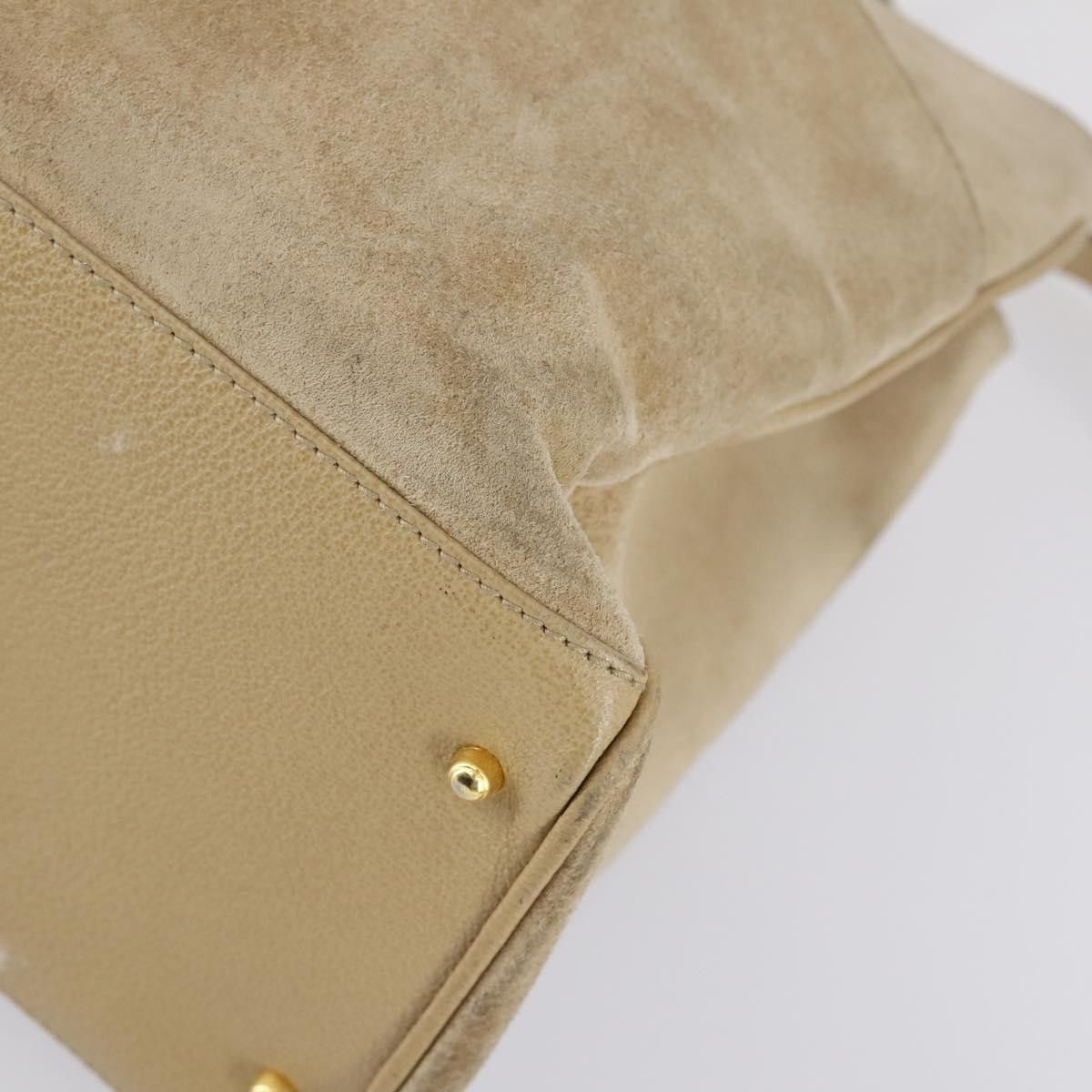 Gucci Gucci Vintage Bamboo Handle Bag Suede Size ONE SIZE - 10 Thumbnail