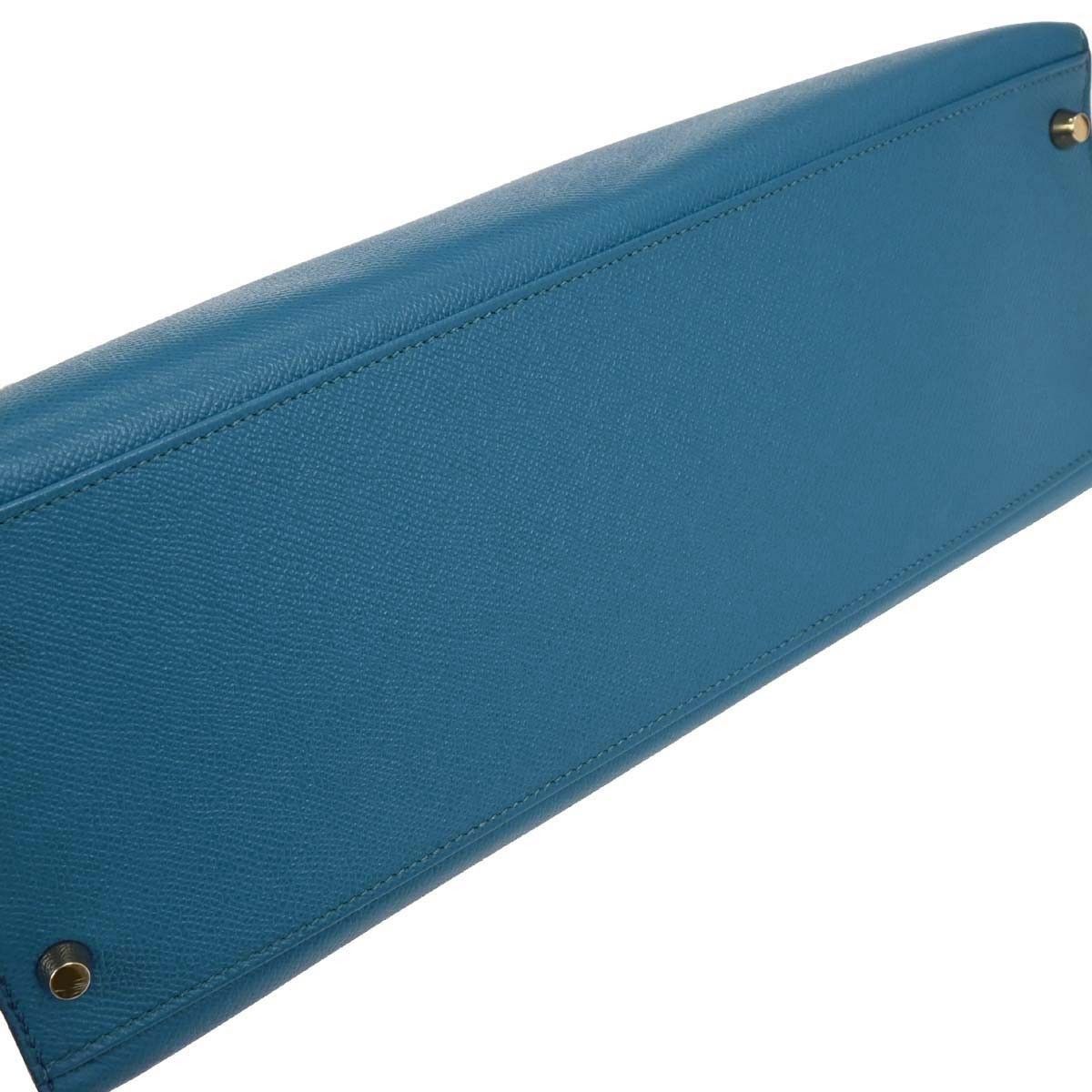 Hermes Hermes Kelly Handbag Blue Epsom with Gold Hardware Size ONE SIZE - 8 Thumbnail