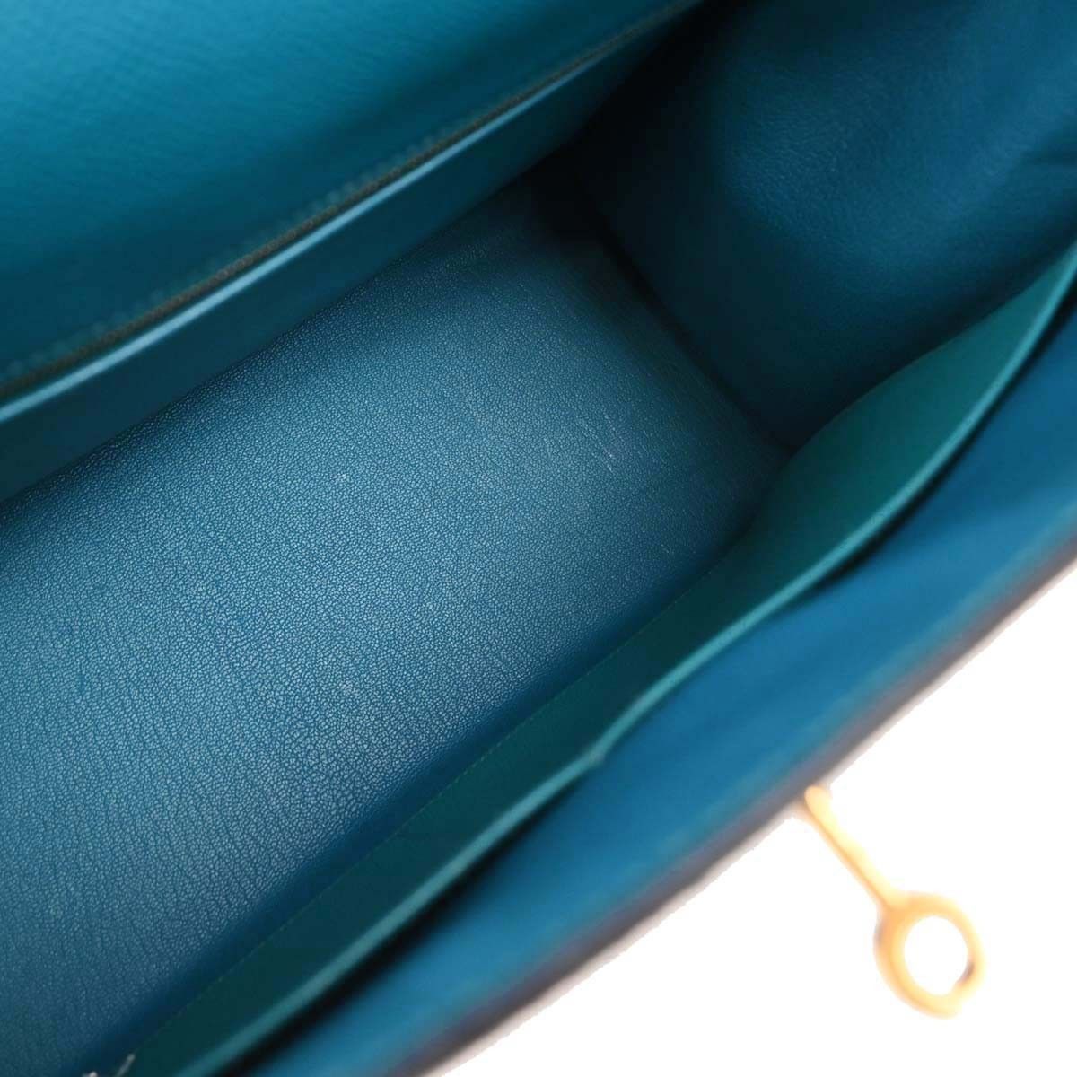 Hermes Hermes Kelly Handbag Blue Epsom with Gold Hardware Size ONE SIZE - 4 Thumbnail