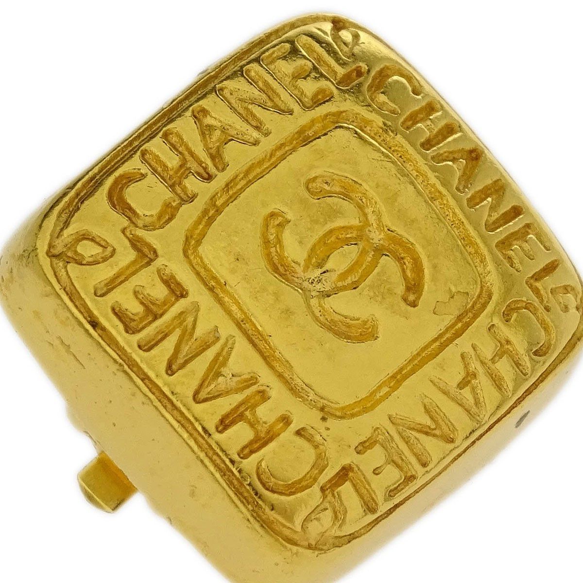 Chanel Chanel Vintage CC Square Clip-On Earrings Metal Size ONE SIZE - 2 Thumbnail