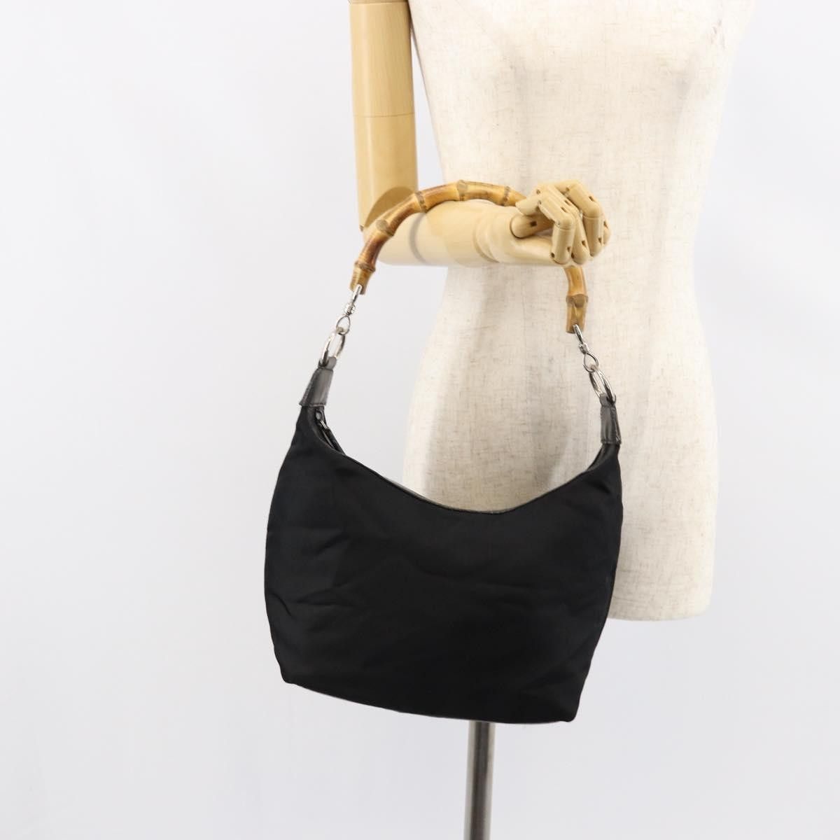 Gucci Gucci Vintage Bamboo Handle Bag Nylon Size ONE SIZE - 14 Thumbnail