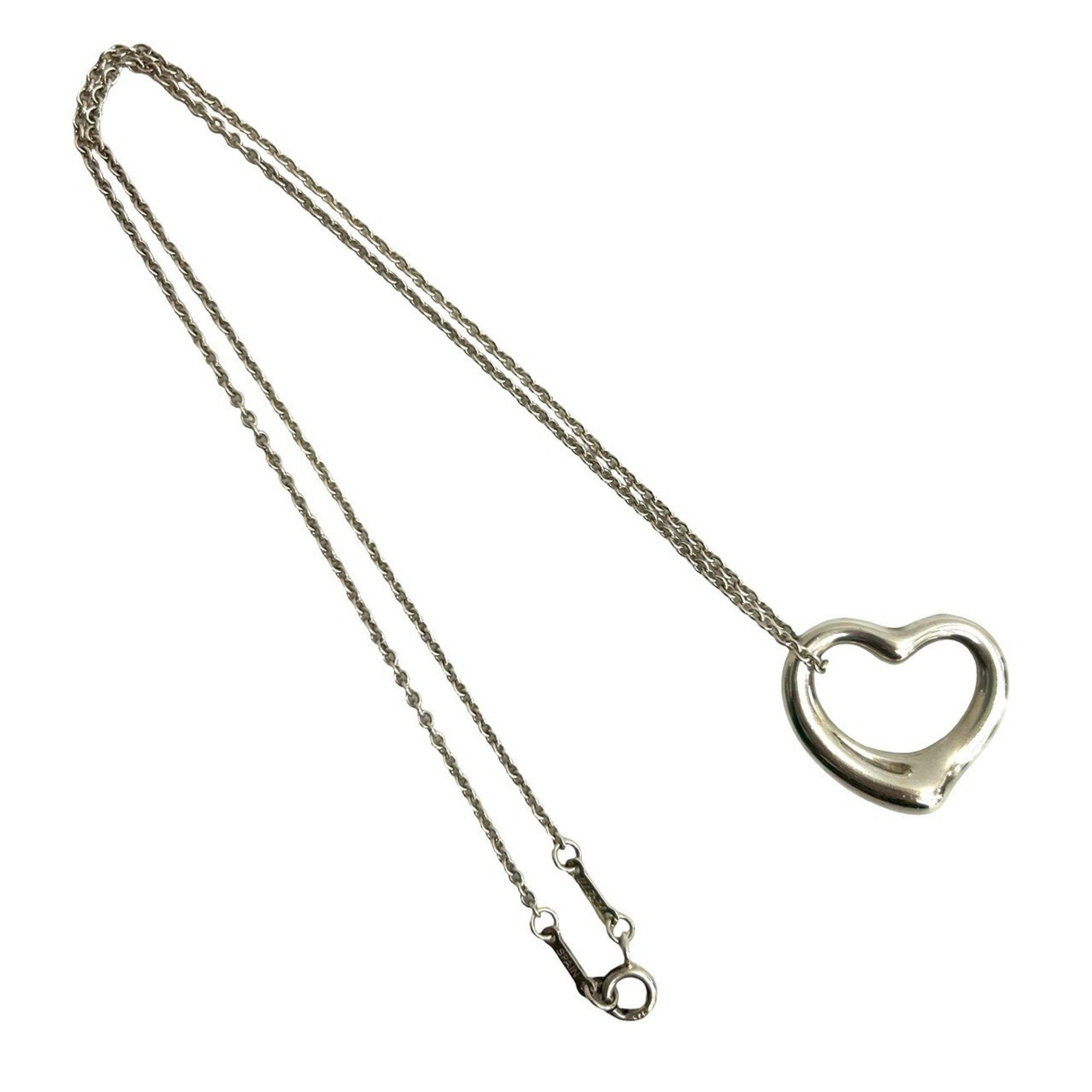 Tiffany & Co. TIFFANY & Co. Tiffany Open Heart Motif Sterling Silver 925 Necklace Pendant 2075b Size ONE SIZE - 5 Thumbnail