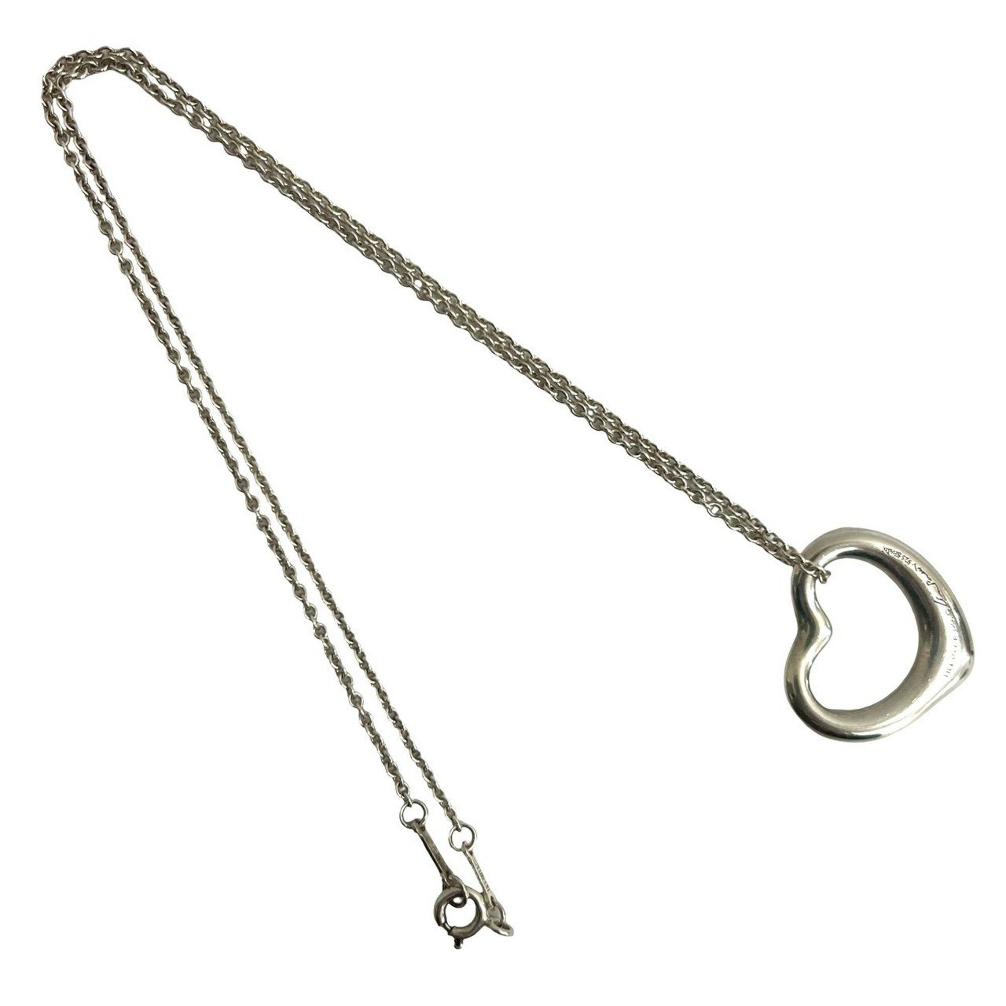 Tiffany & Co. TIFFANY & Co. Tiffany Open Heart Motif Sterling Silver 925 Necklace Pendant 2075b Size ONE SIZE - 4 Thumbnail