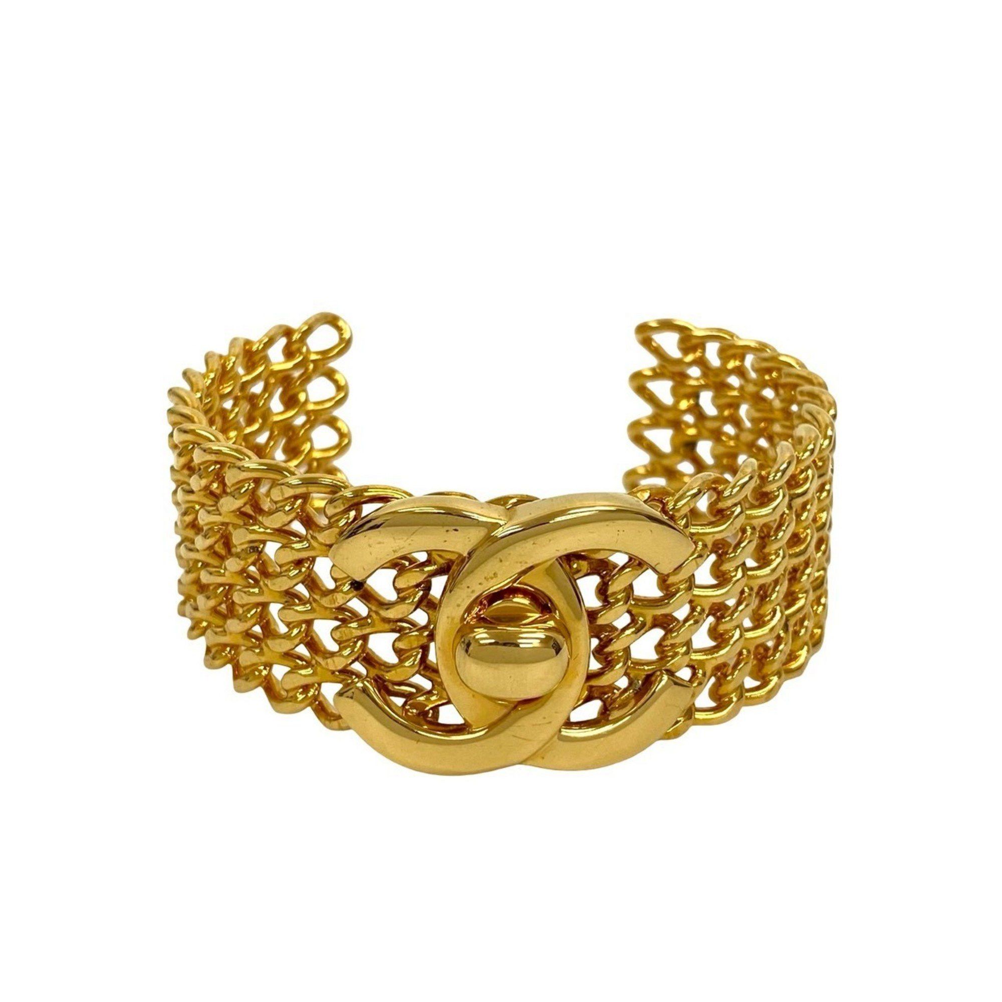 Chanel CHANEL Coco Mark Turnlock Motif GP Bangle Bracelet Gold 32404 Size ONE SIZE - 3 Thumbnail