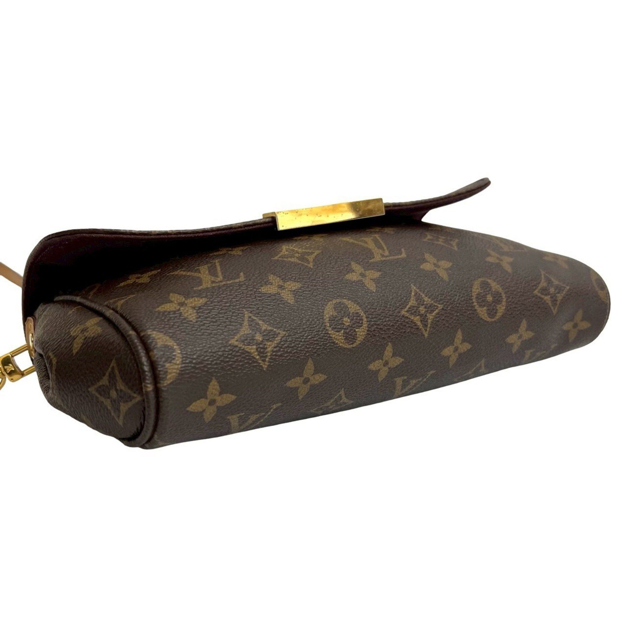 Louis Vuitton LOUIS VUITTON Favorite MM Leather 2-Way Chain Handbag/Shoulder Bag/Pochette Brown 32929 Size ONE SIZE - 7 Thumbnail