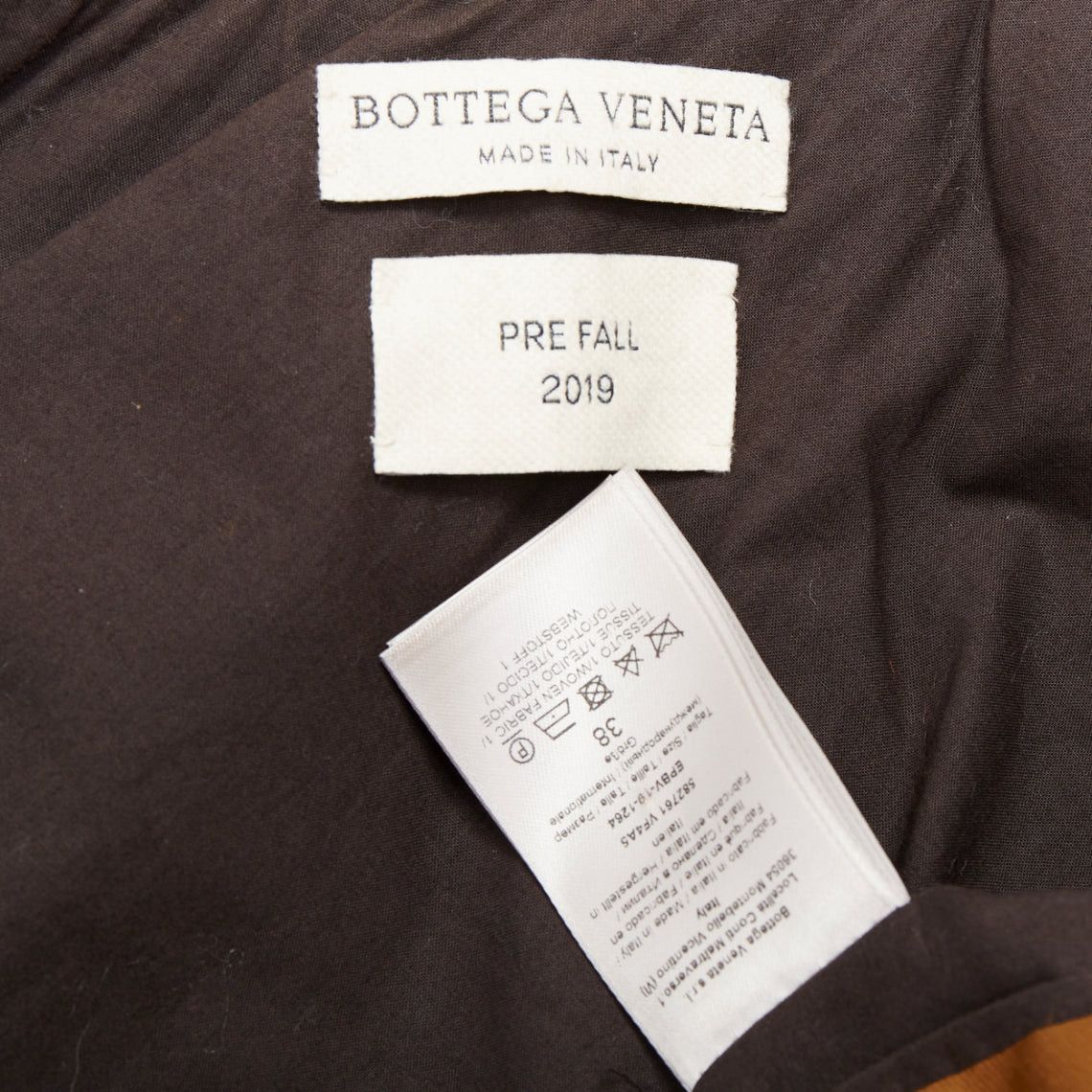 Bottega Veneta BOTTEGA VENETA 2019 Runway camel brown satin trim leather belted coat IT38 XS Size XS / US 0-2 / IT 36-38 - 9 Thumbnail