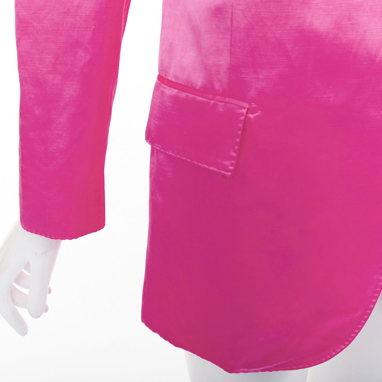 Tom Ford TOM FORD orchid pink satin handstitched lapel oversized blazer jacket IT36 XXS Size XS / US 0-2 / IT 36-38 - 8 Thumbnail