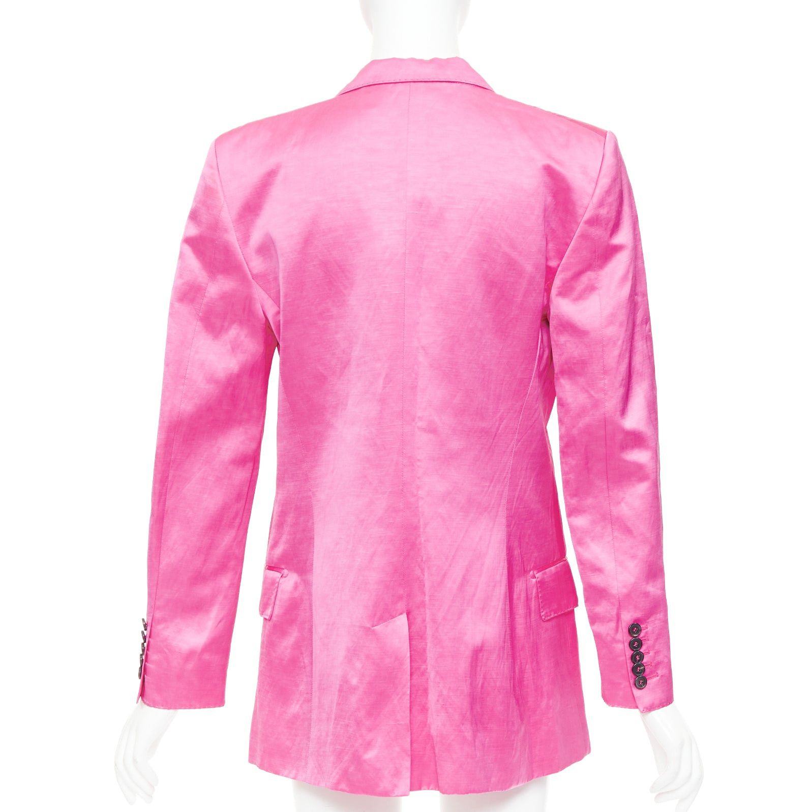 Tom Ford TOM FORD orchid pink satin handstitched lapel oversized blazer jacket IT36 XXS Size XS / US 0-2 / IT 36-38 - 6 Thumbnail