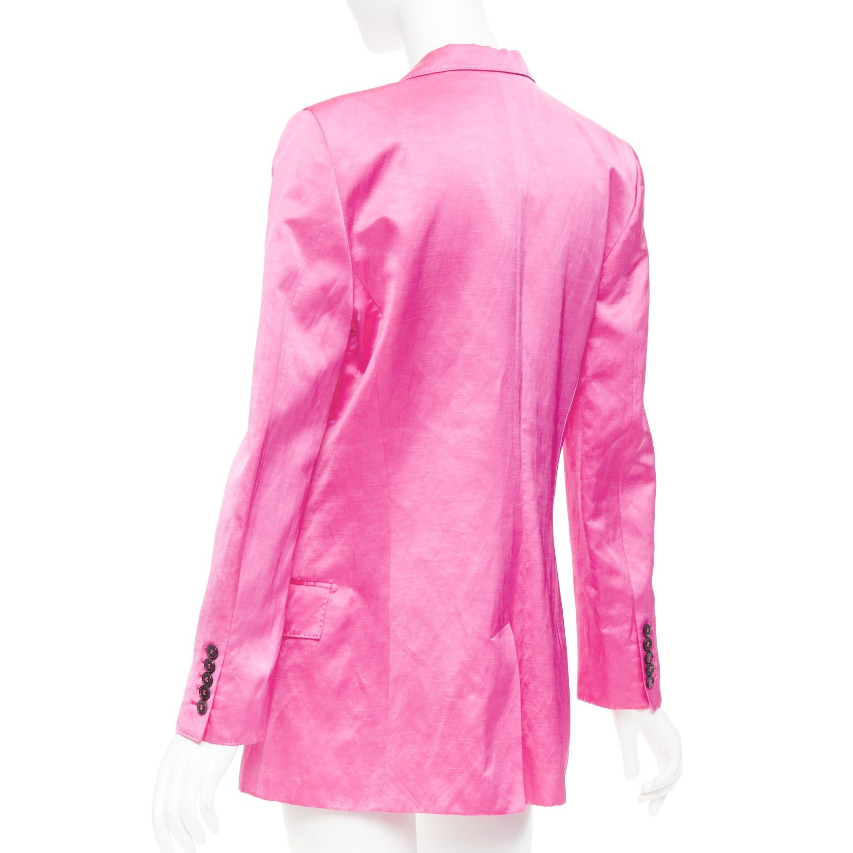 Tom Ford TOM FORD orchid pink satin handstitched lapel oversized blazer jacket IT36 XXS Size XS / US 0-2 / IT 36-38 - 7 Thumbnail