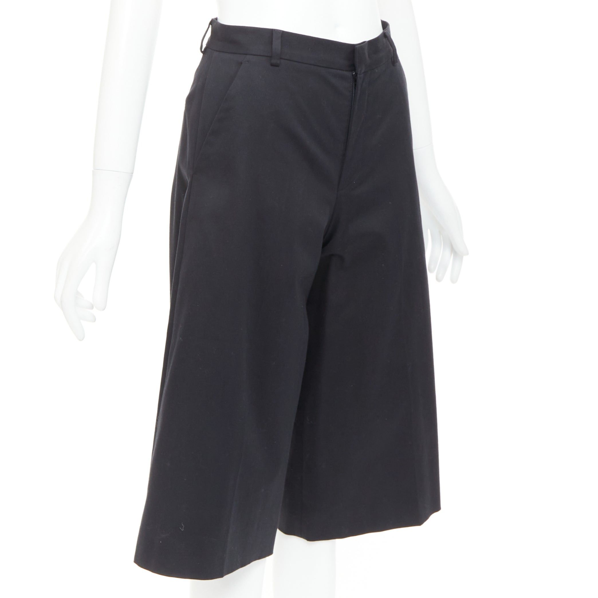RED Valentino RED VALENTINO black cotton blend high waisted culottes bermuda shorts IT38 XS Size 26" / US 2 / IT 38 - 3 Thumbnail