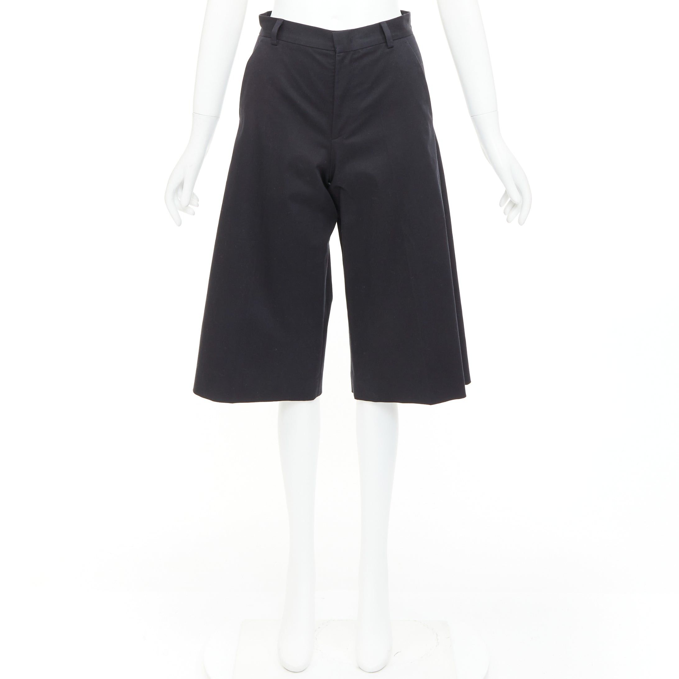 RED Valentino RED VALENTINO black cotton blend high waisted culottes bermuda shorts IT38 XS Size 26" / US 2 / IT 38 - 9 Thumbnail