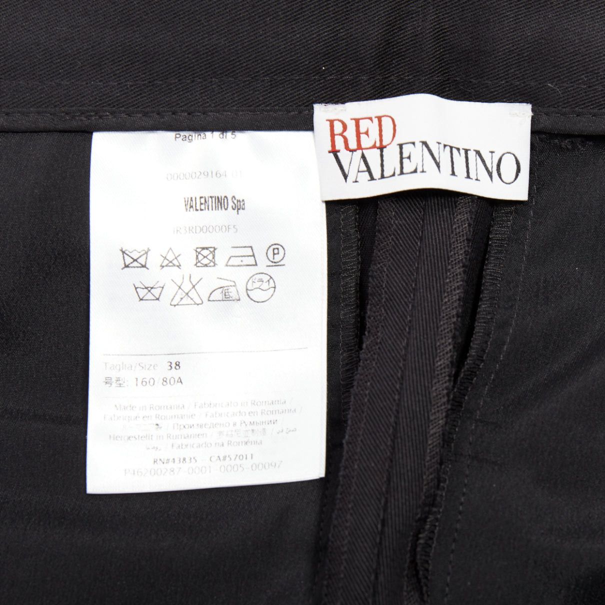 RED Valentino RED VALENTINO black cotton blend high waisted culottes bermuda shorts IT38 XS Size 26" / US 2 / IT 38 - 8 Thumbnail