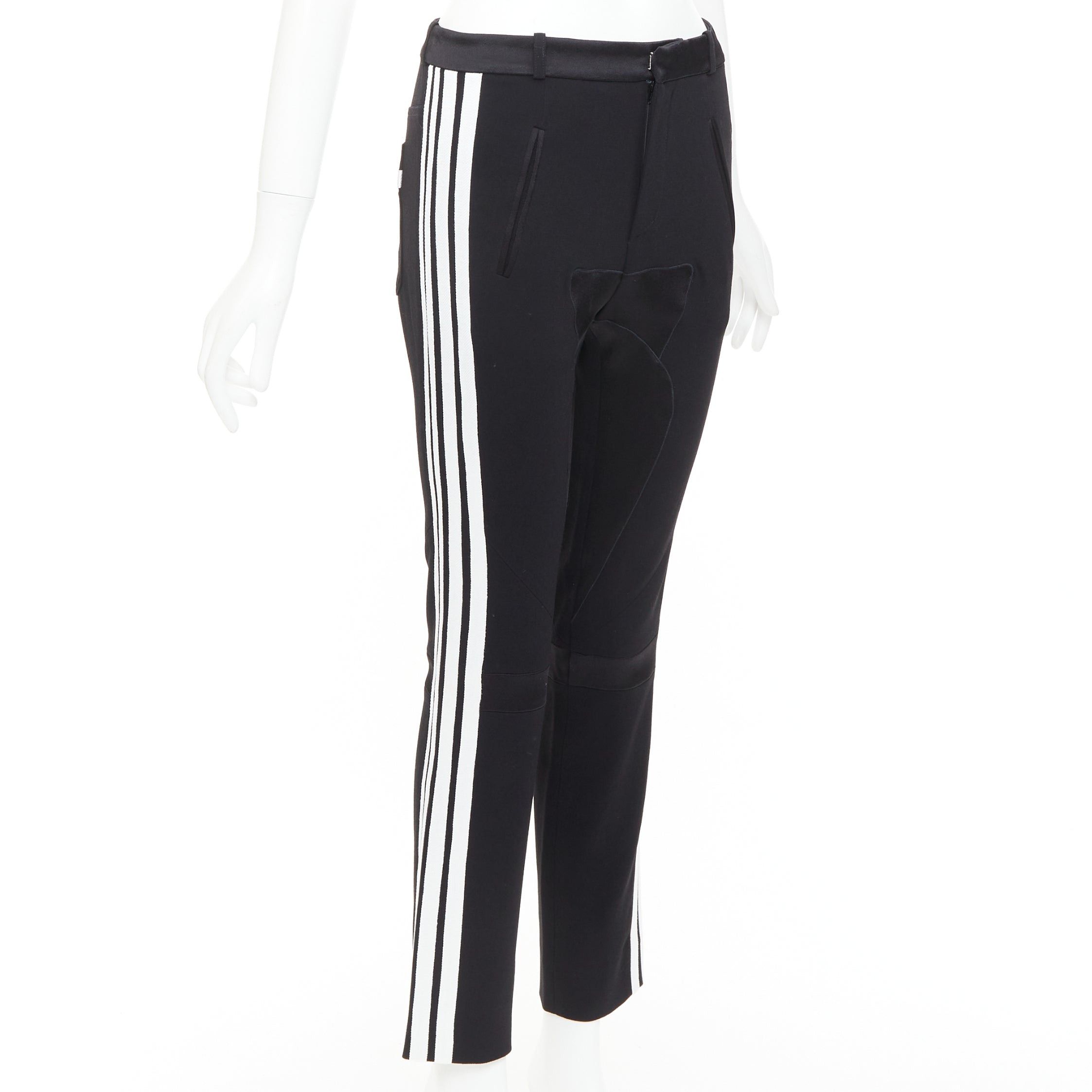 Balenciaga BALENCIAGA 2007 black white striped panelled bicycle inspired pants FR36 S Size 27" / US 4 / IT 40 - 3 Thumbnail