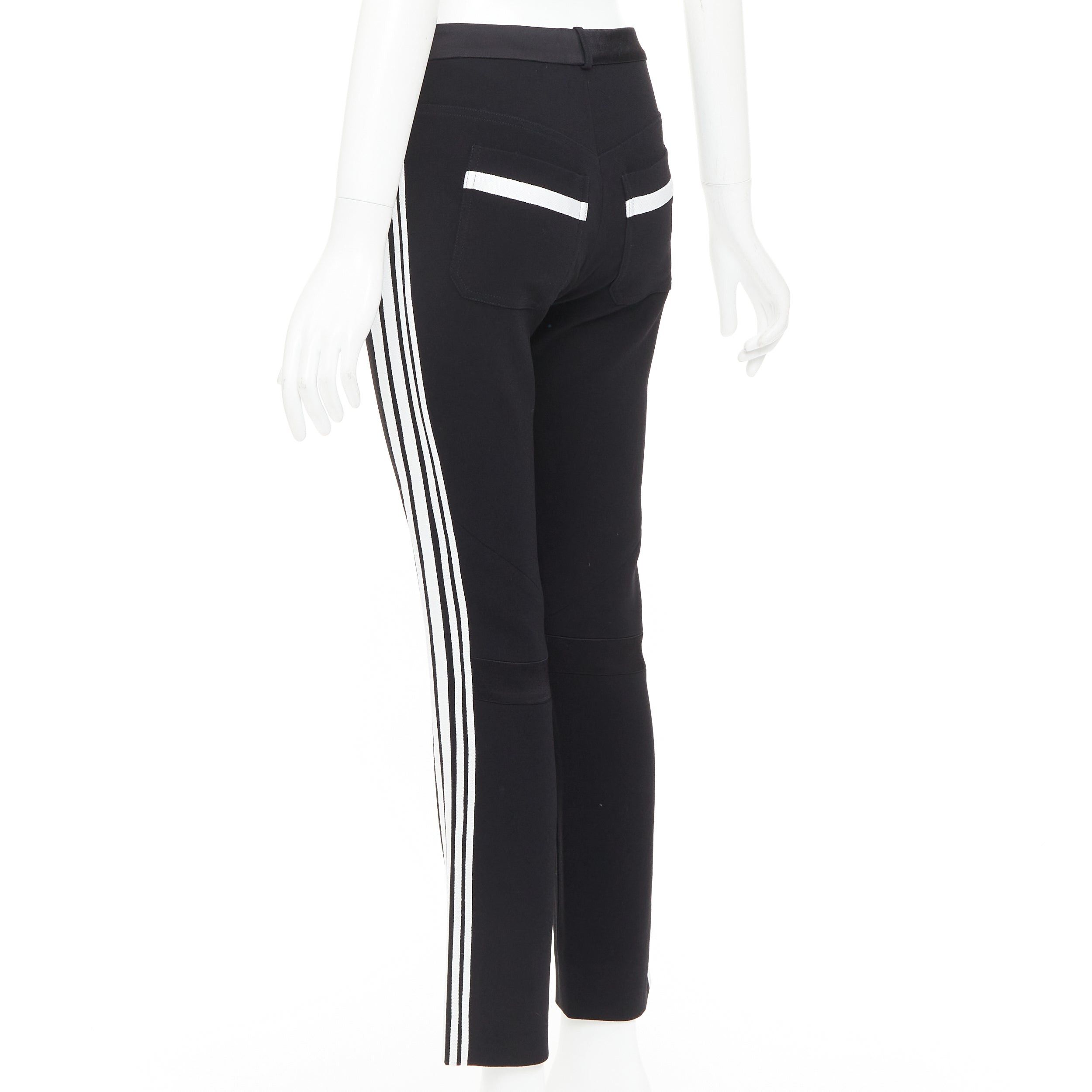 Balenciaga BALENCIAGA 2007 black white striped panelled bicycle inspired pants FR36 S Size 27" / US 4 / IT 40 - 6 Thumbnail