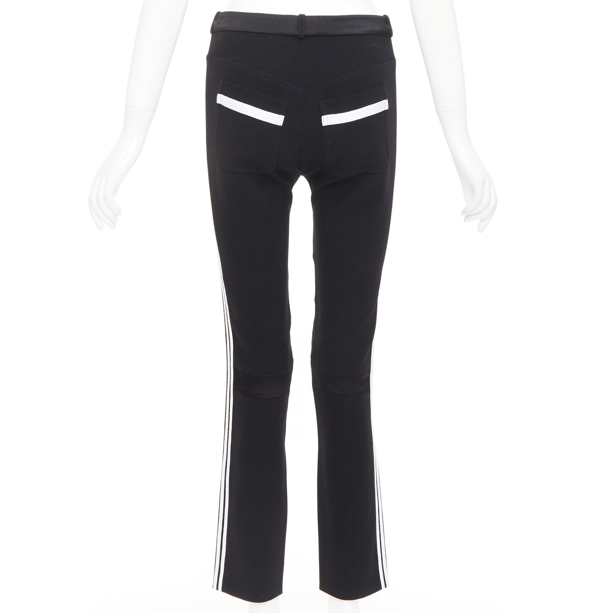 Balenciaga BALENCIAGA 2007 black white striped panelled bicycle inspired pants FR36 S Size 27" / US 4 / IT 40 - 5 Thumbnail