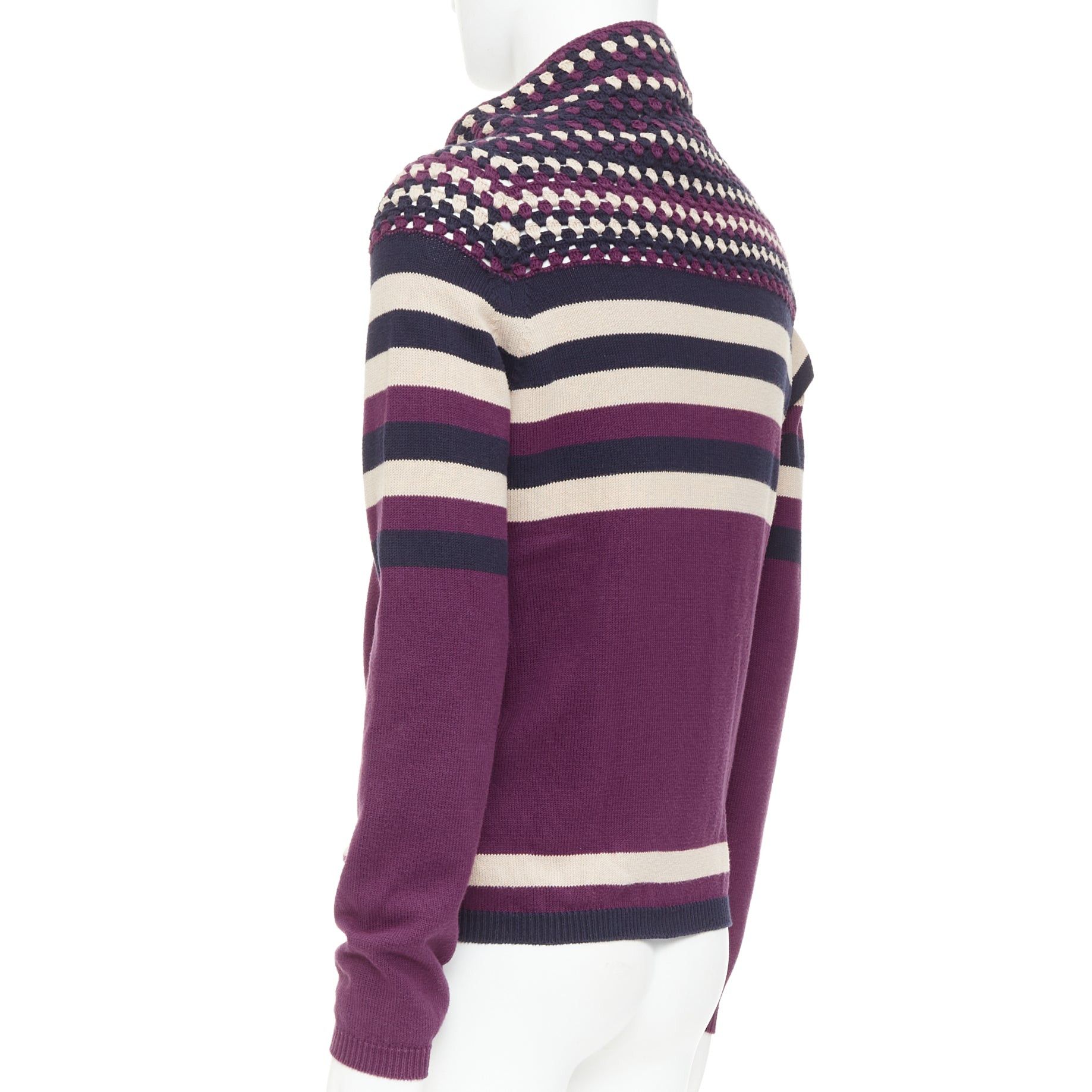 Burberry Prorsum BURBERRY PRORSUM Christopher Bailey Runway purple bateau cowl collar sweater S Size US S / EU 44-46 / 1 - 6 Thumbnail