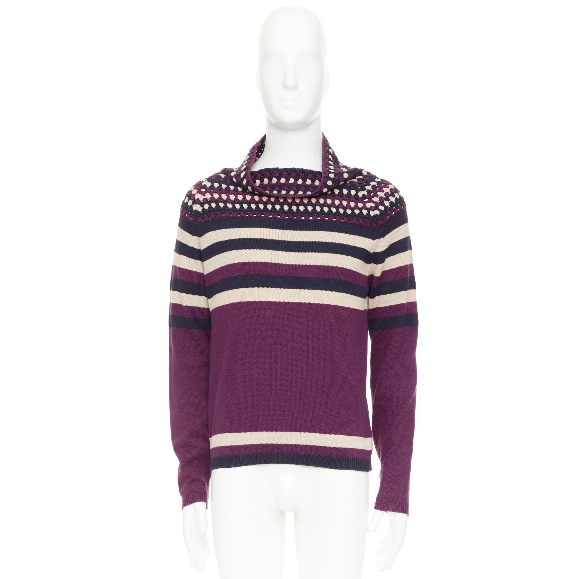 Burberry Prorsum BURBERRY PRORSUM Christopher Bailey Runway purple bateau cowl collar sweater S Size US S / EU 44-46 / 1 - 9 Thumbnail
