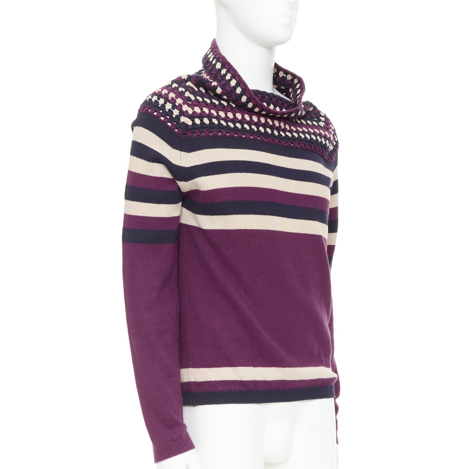 Burberry Prorsum BURBERRY PRORSUM Christopher Bailey Runway purple bateau cowl collar sweater S Size US S / EU 44-46 / 1 - 3 Thumbnail