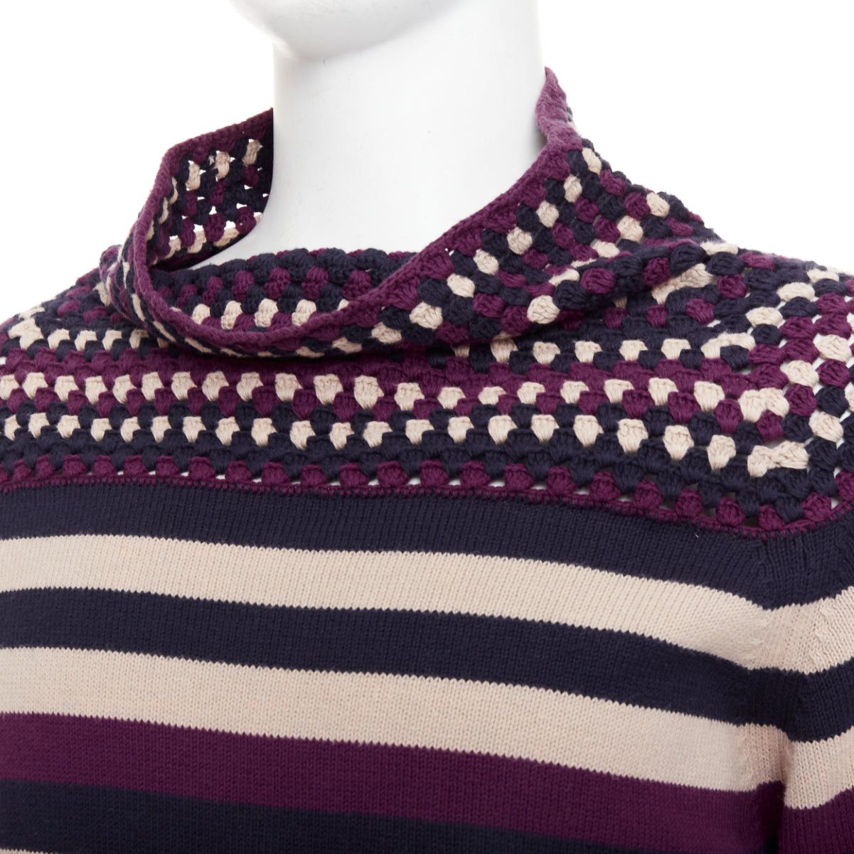 Burberry Prorsum BURBERRY PRORSUM Christopher Bailey Runway purple bateau cowl collar sweater S Size US S / EU 44-46 / 1 - 2 Thumbnail