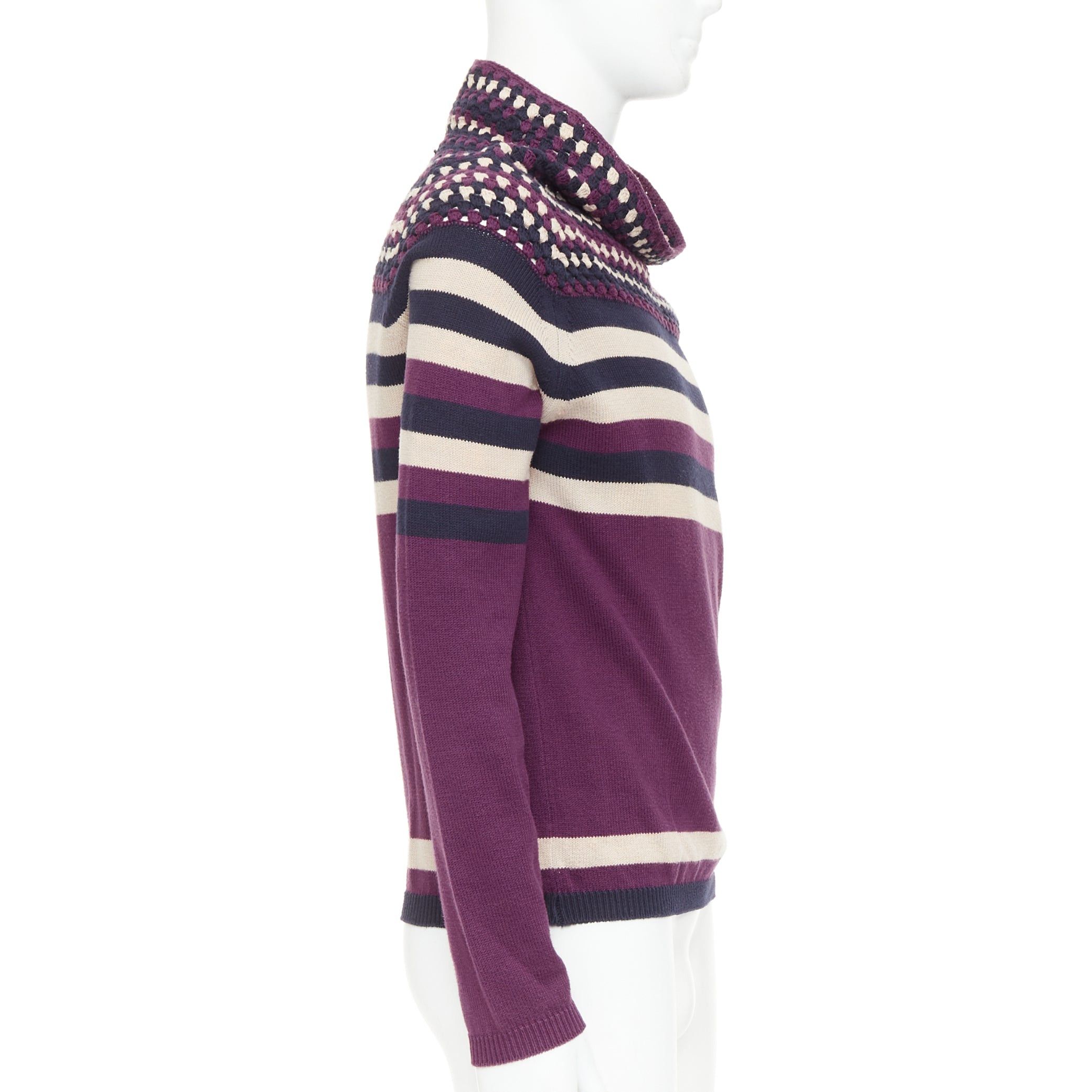 Burberry Prorsum BURBERRY PRORSUM Christopher Bailey Runway purple bateau cowl collar sweater S Size US S / EU 44-46 / 1 - 4 Thumbnail