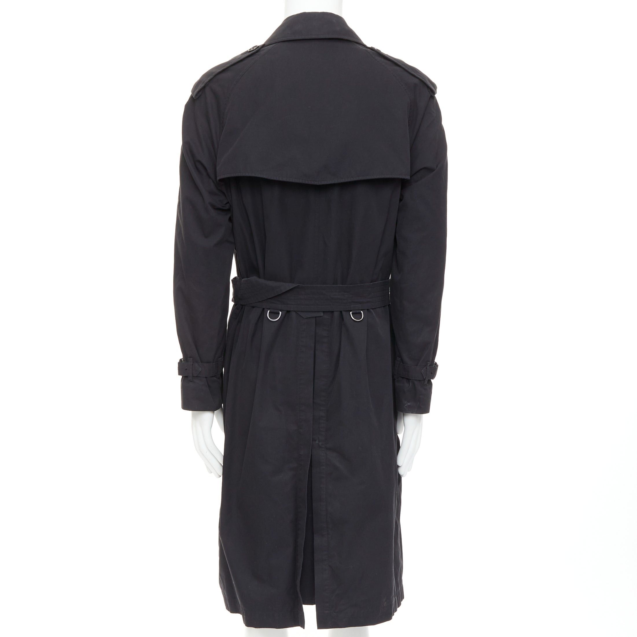Burberry BURBERRY Westminster Heritage black Gabardine House Check trench coat IT48 M Size M / US 6-8 / IT 42-44 - 5 Thumbnail