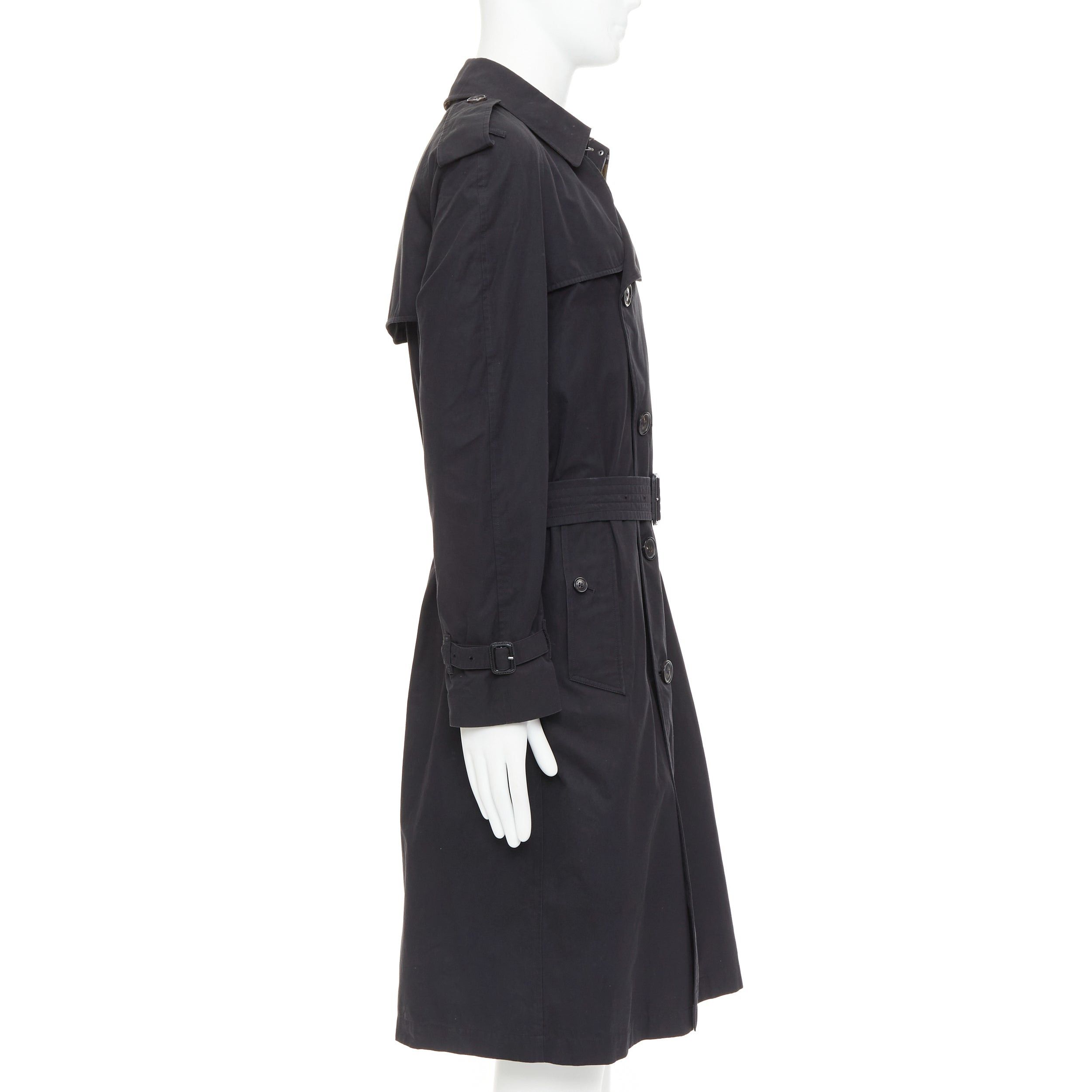 Burberry BURBERRY Westminster Heritage black Gabardine House Check trench coat IT48 M Size M / US 6-8 / IT 42-44 - 6 Thumbnail