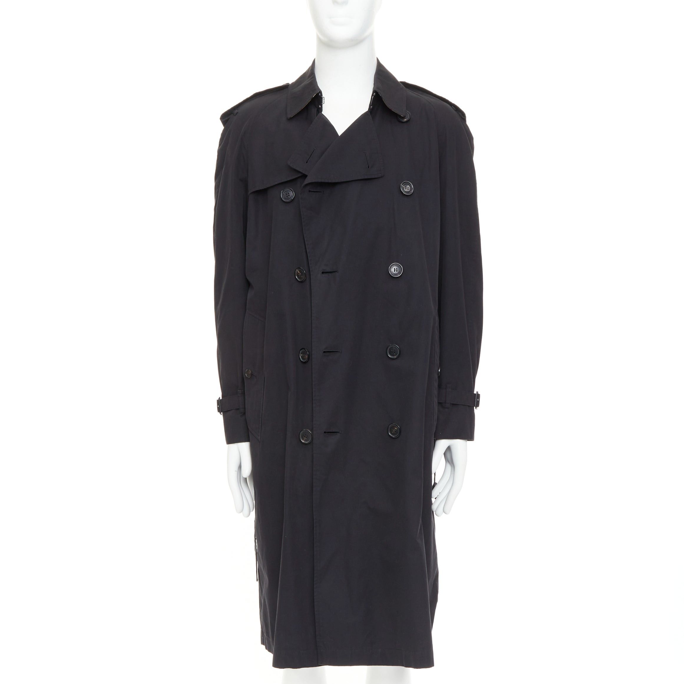 Burberry BURBERRY Westminster Heritage black Gabardine House Check trench coat IT48 M Size M / US 6-8 / IT 42-44 - 3 Thumbnail