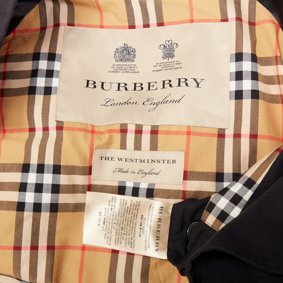 Burberry BURBERRY Westminster Heritage black Gabardine House Check trench coat IT48 M Size M / US 6-8 / IT 42-44 - 9 Thumbnail