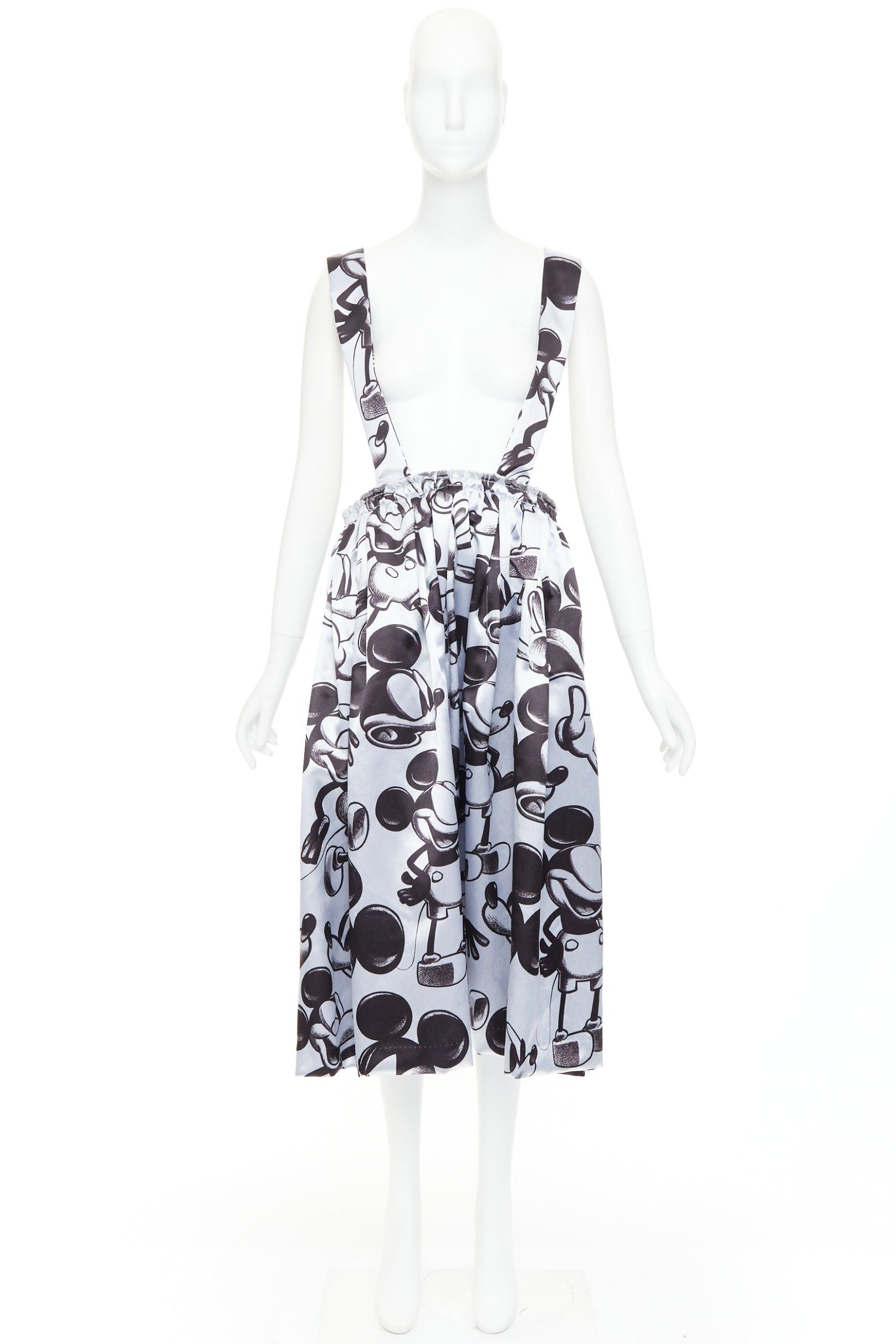 Comme des Garcons COMME DES GARCONS 2020 DISNEY Mickey Mouse silver suspender skirt pinafore S Size 27" / US 4 / IT 40 - 9 Thumbnail