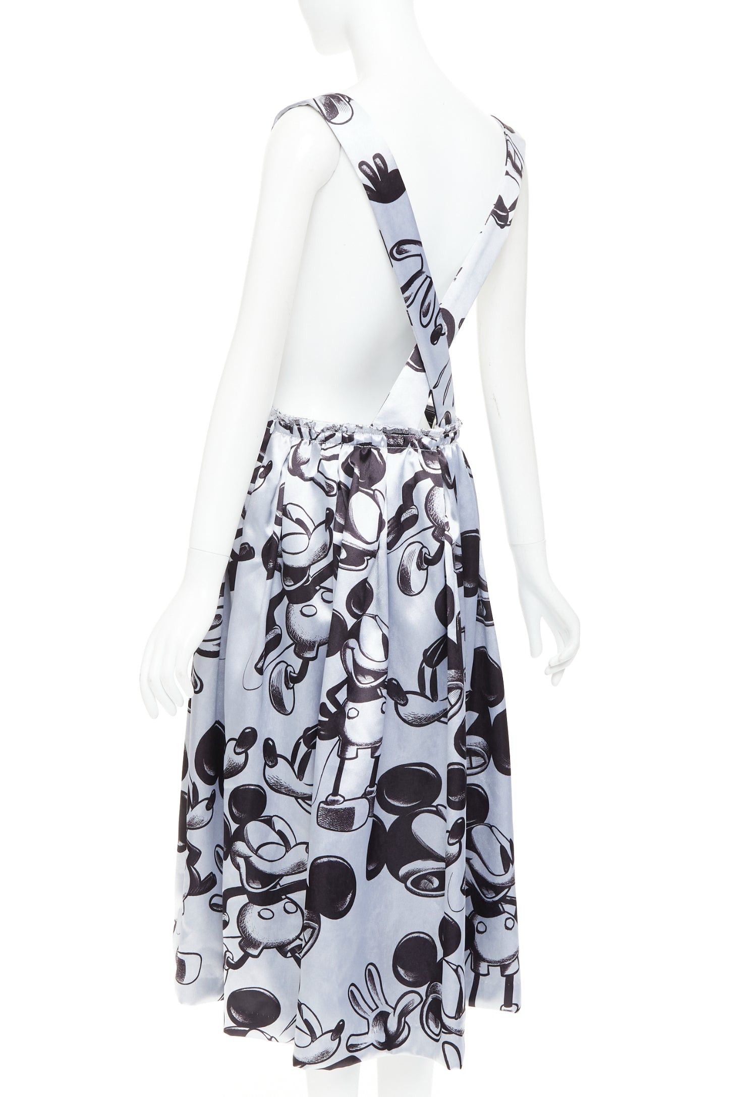 Comme des Garcons COMME DES GARCONS 2020 DISNEY Mickey Mouse silver suspender skirt pinafore S Size 27" / US 4 / IT 40 - 6 Thumbnail