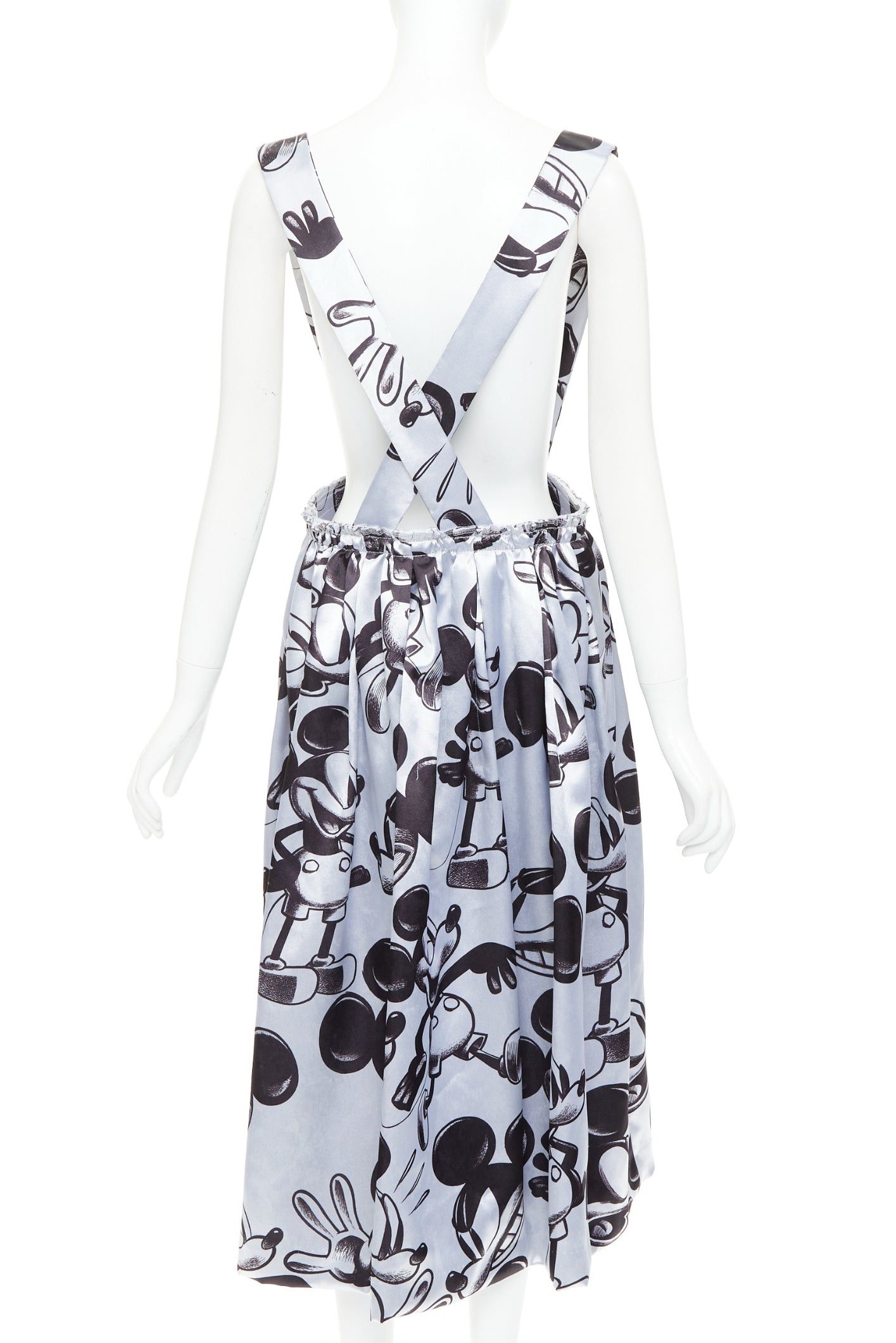 Comme des Garcons COMME DES GARCONS 2020 DISNEY Mickey Mouse silver suspender skirt pinafore S Size 27" / US 4 / IT 40 - 5 Thumbnail