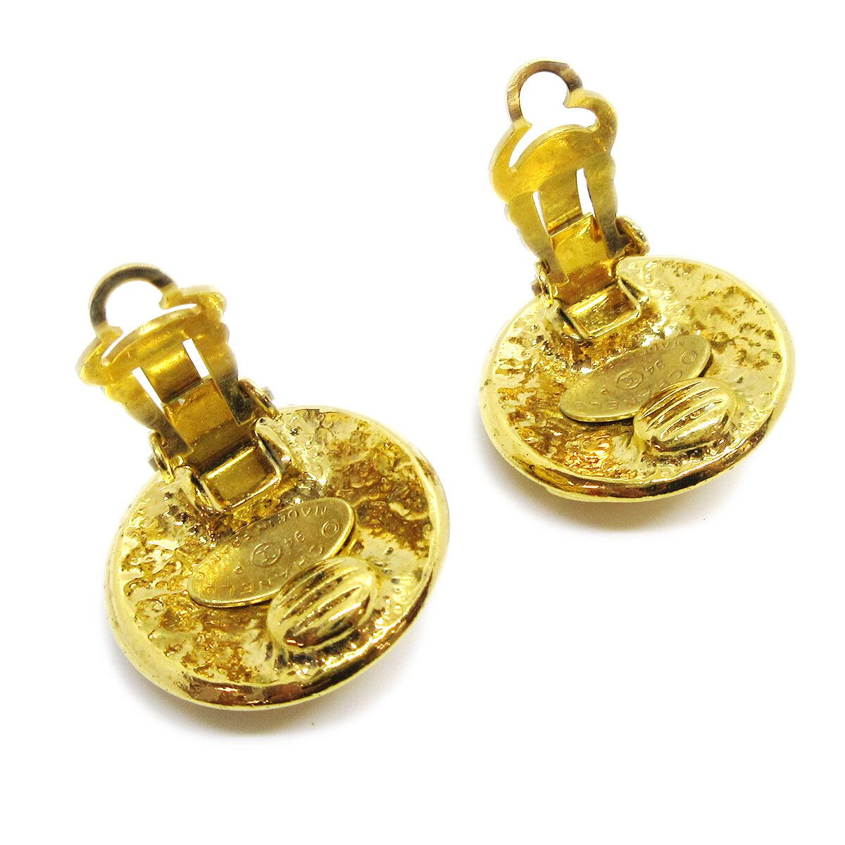Chanel Chanel Vintage CC Round Clip-On Metal Size ONE SIZE - 4 Thumbnail