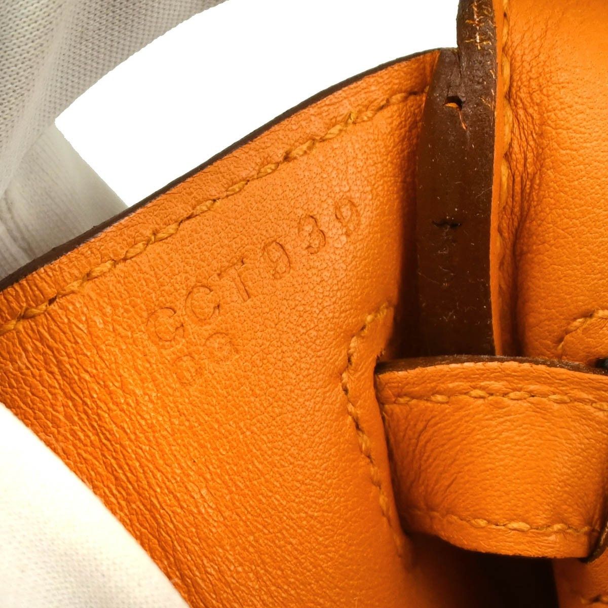 Hermes Hermes Birkin Handbag Orange Togo with Palladium Hardware Size ONE SIZE - 10 Thumbnail