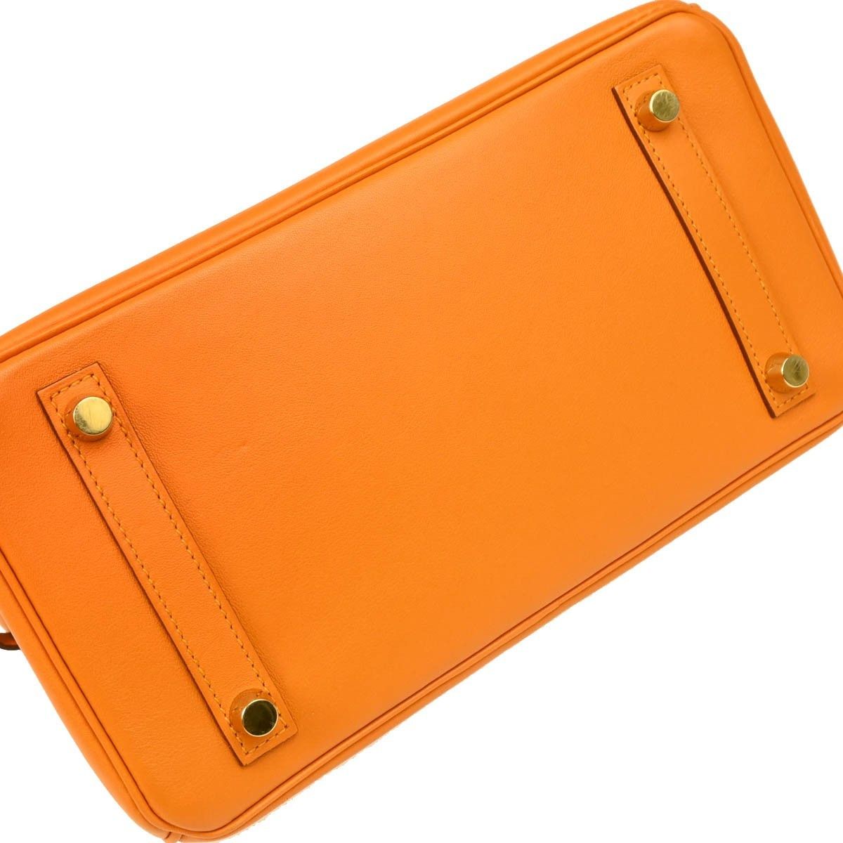 Hermes Hermes Birkin Handbag Orange Togo with Palladium Hardware Size ONE SIZE - 4 Thumbnail