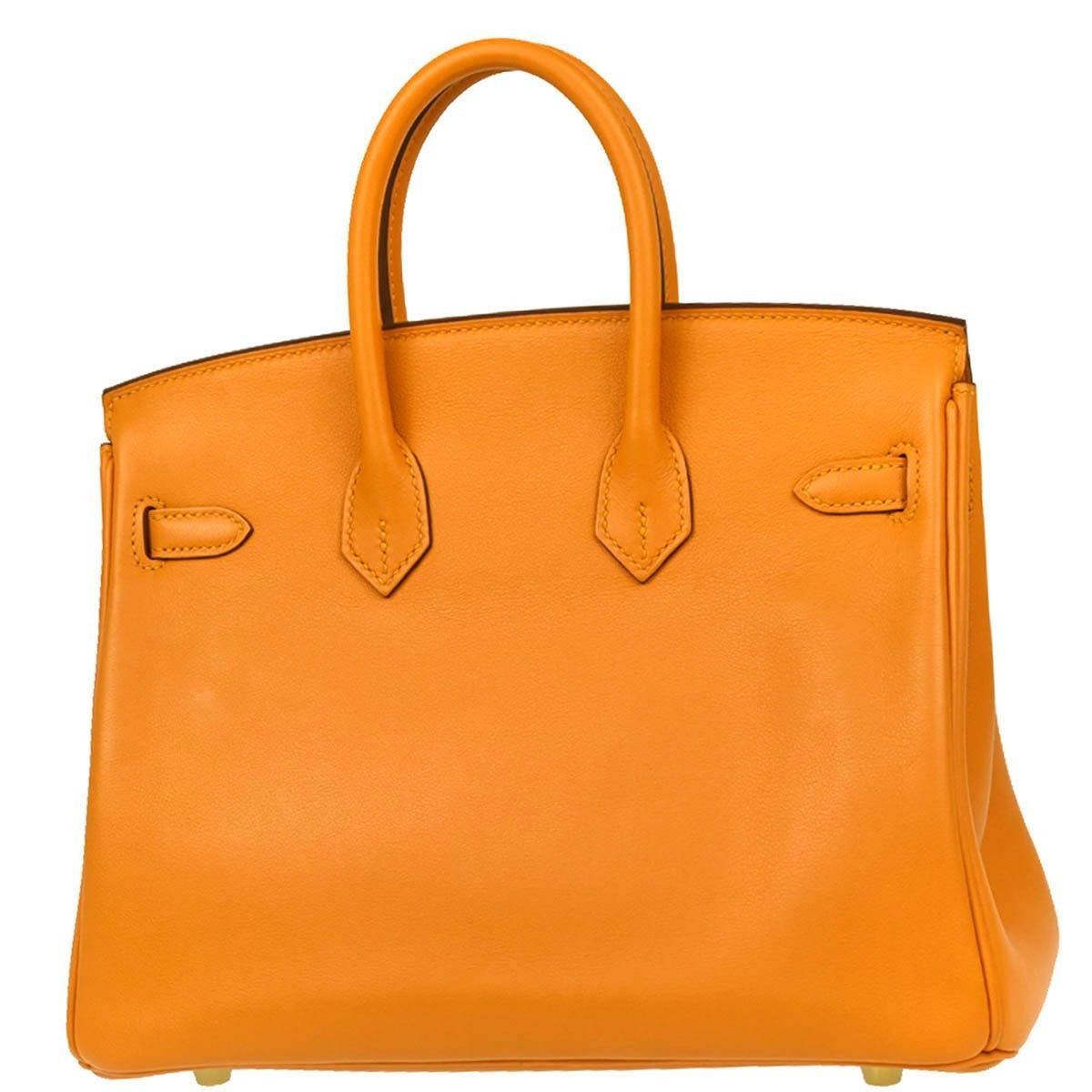 Hermes Hermes Birkin Handbag Orange Togo with Palladium Hardware Size ONE SIZE - 2 Thumbnail
