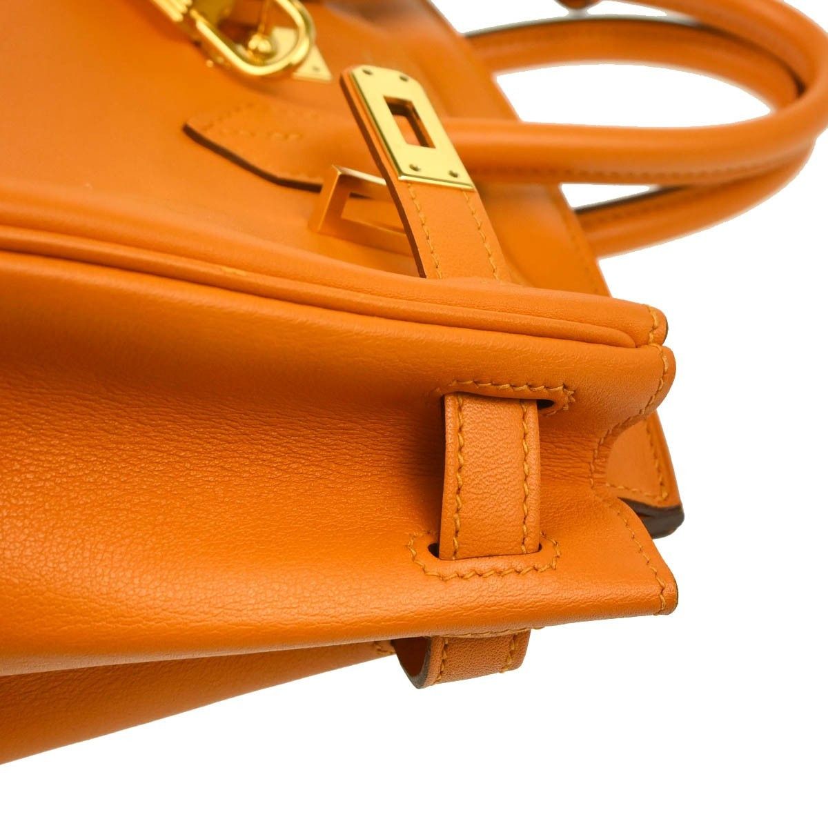 Hermes Hermes Birkin Handbag Orange Togo with Palladium Hardware Size ONE SIZE - 5 Thumbnail