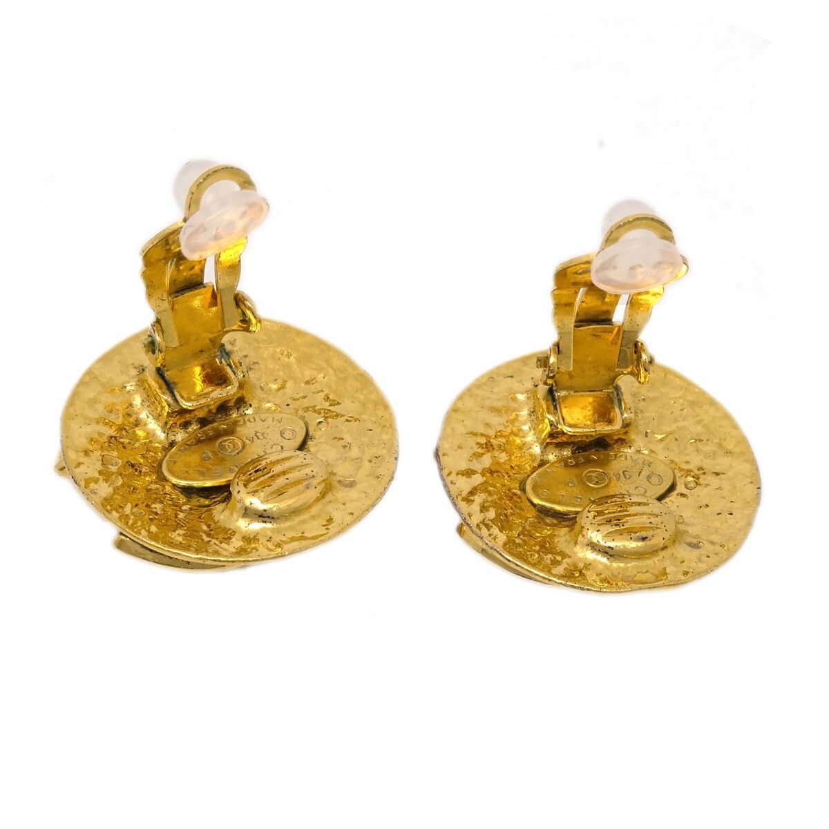 Chanel Chanel Vintage CC Round Clip-On Metal Size ONE SIZE - 4 Thumbnail