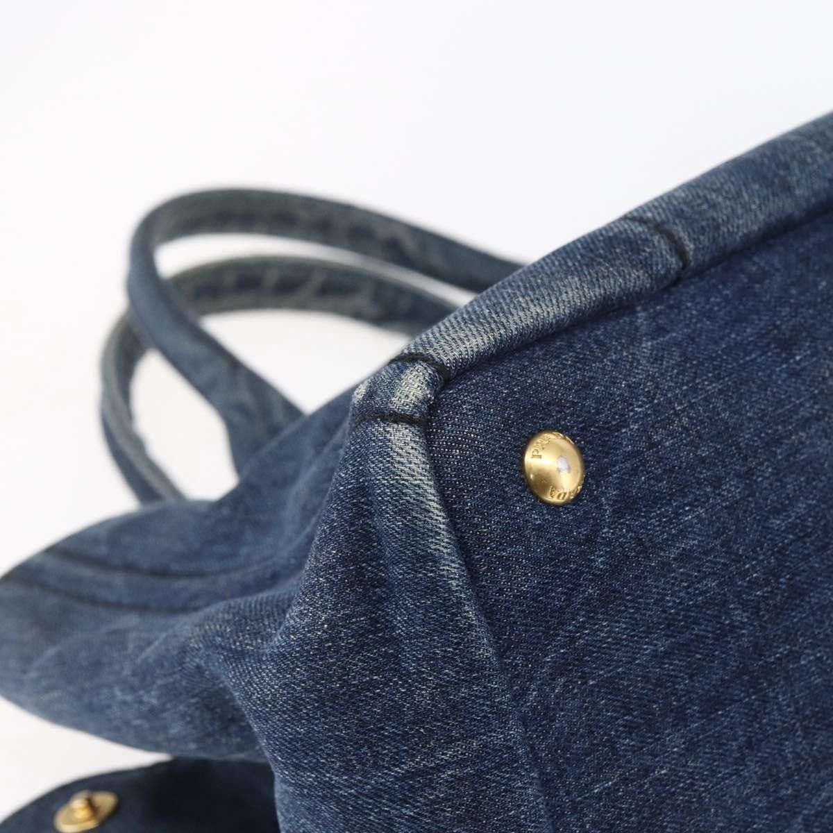 Prada Prada Canapa Open Tote Denim Size ONE SIZE - 11 Thumbnail
