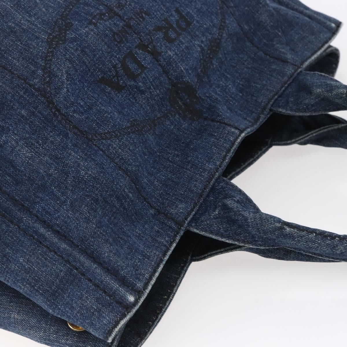 Prada Prada Canapa Open Tote Denim Size ONE SIZE - 15 Thumbnail