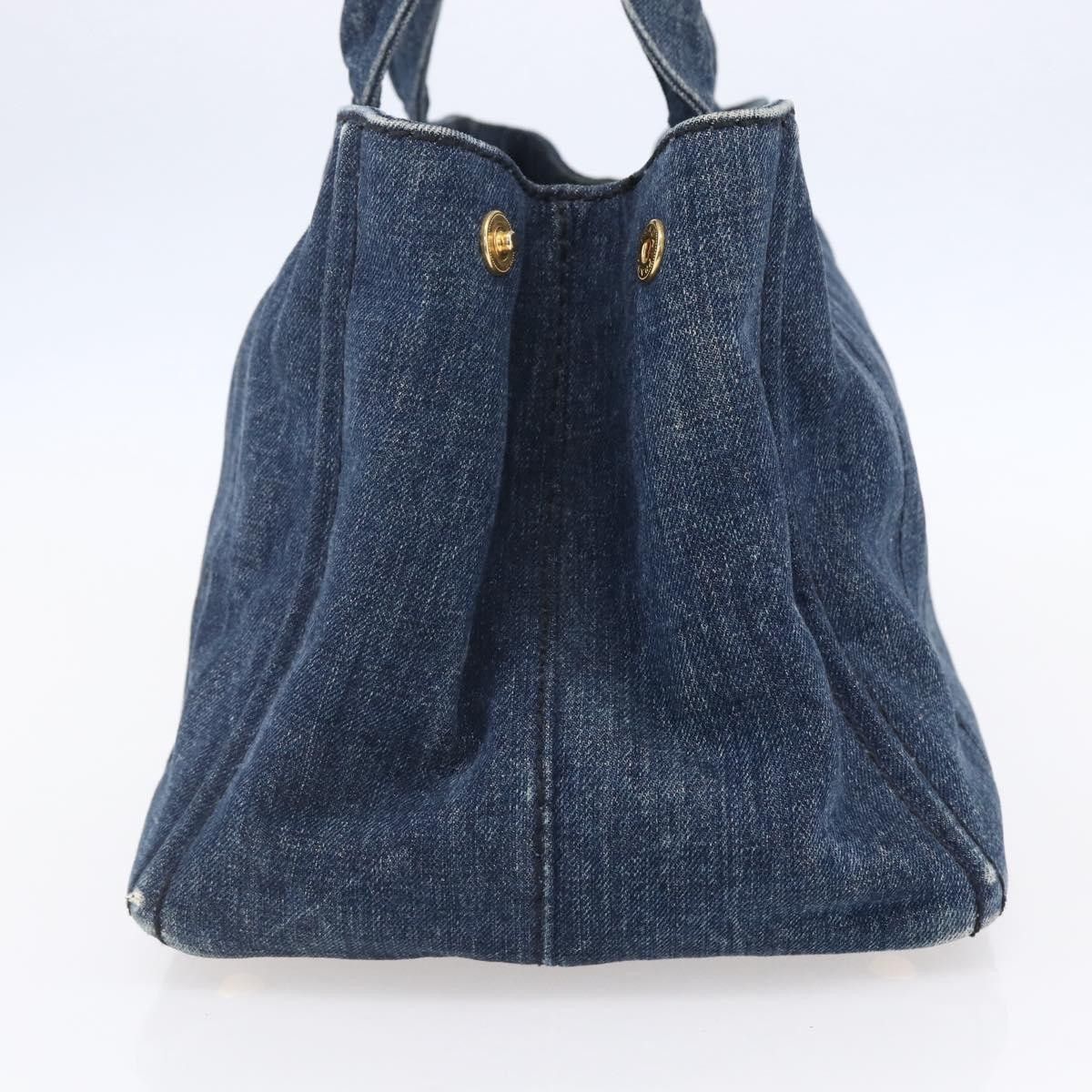 Prada Prada Canapa Open Tote Denim Size ONE SIZE - 4 Thumbnail