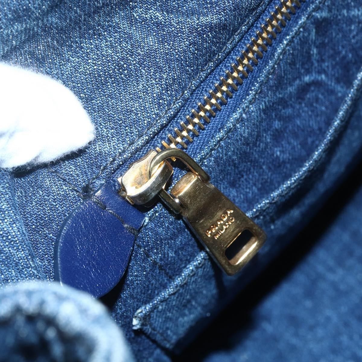 Prada Prada Canapa Open Tote Denim Size ONE SIZE - 24 Thumbnail