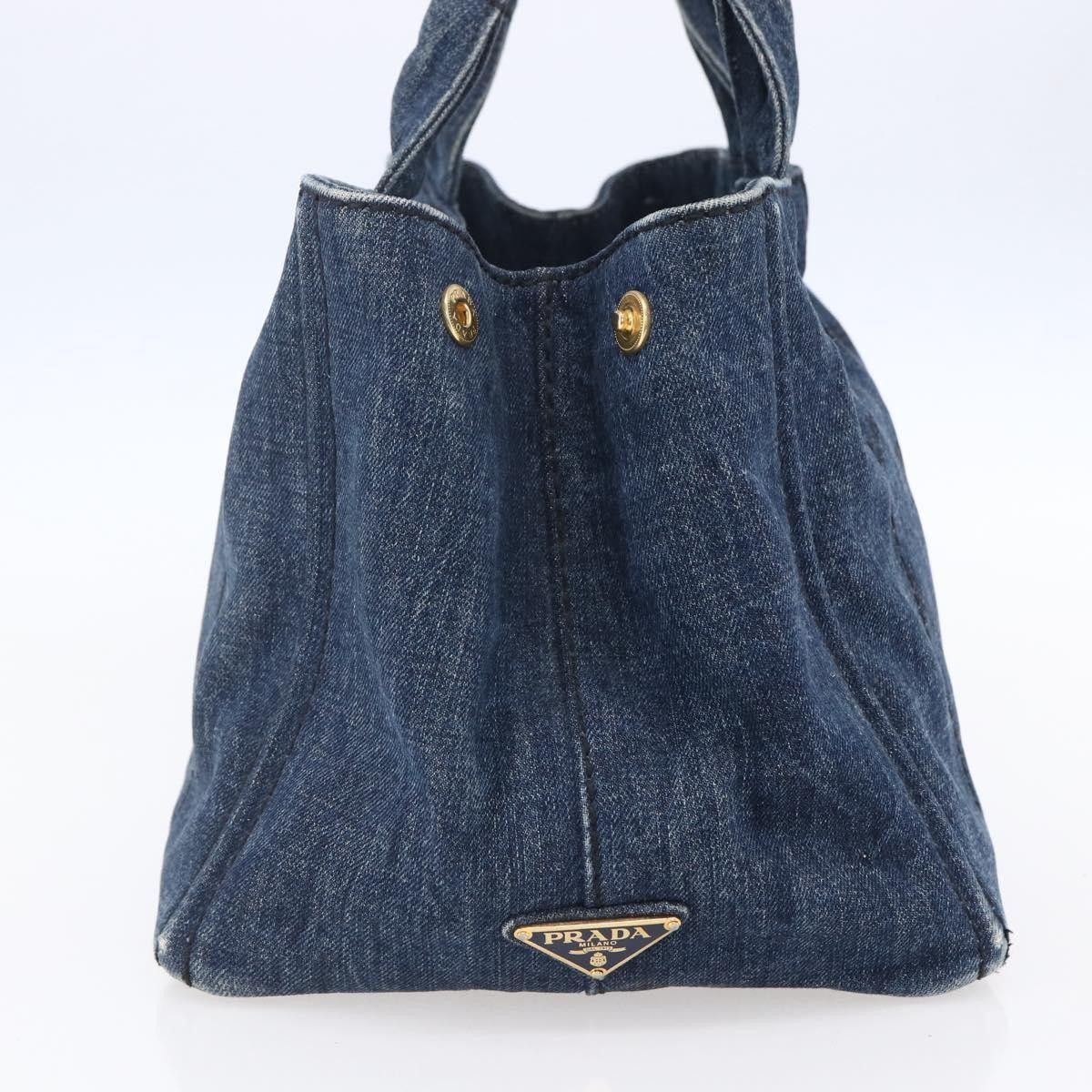 Prada Prada Canapa Open Tote Denim Size ONE SIZE - 3 Thumbnail