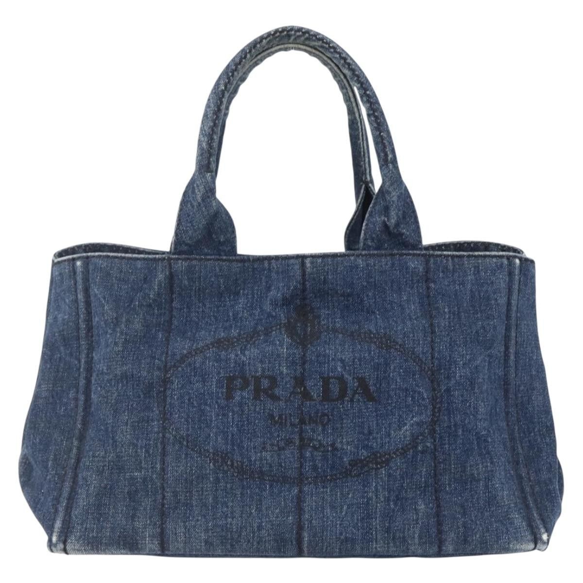 Prada Prada Canapa Open Tote Denim Size ONE SIZE - 13 Thumbnail