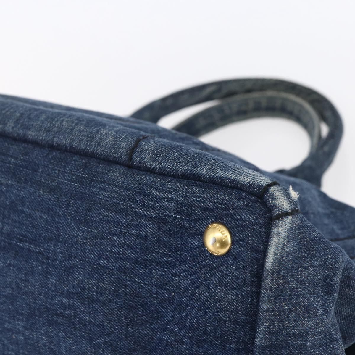 Prada Prada Canapa Open Tote Denim Size ONE SIZE - 9 Thumbnail