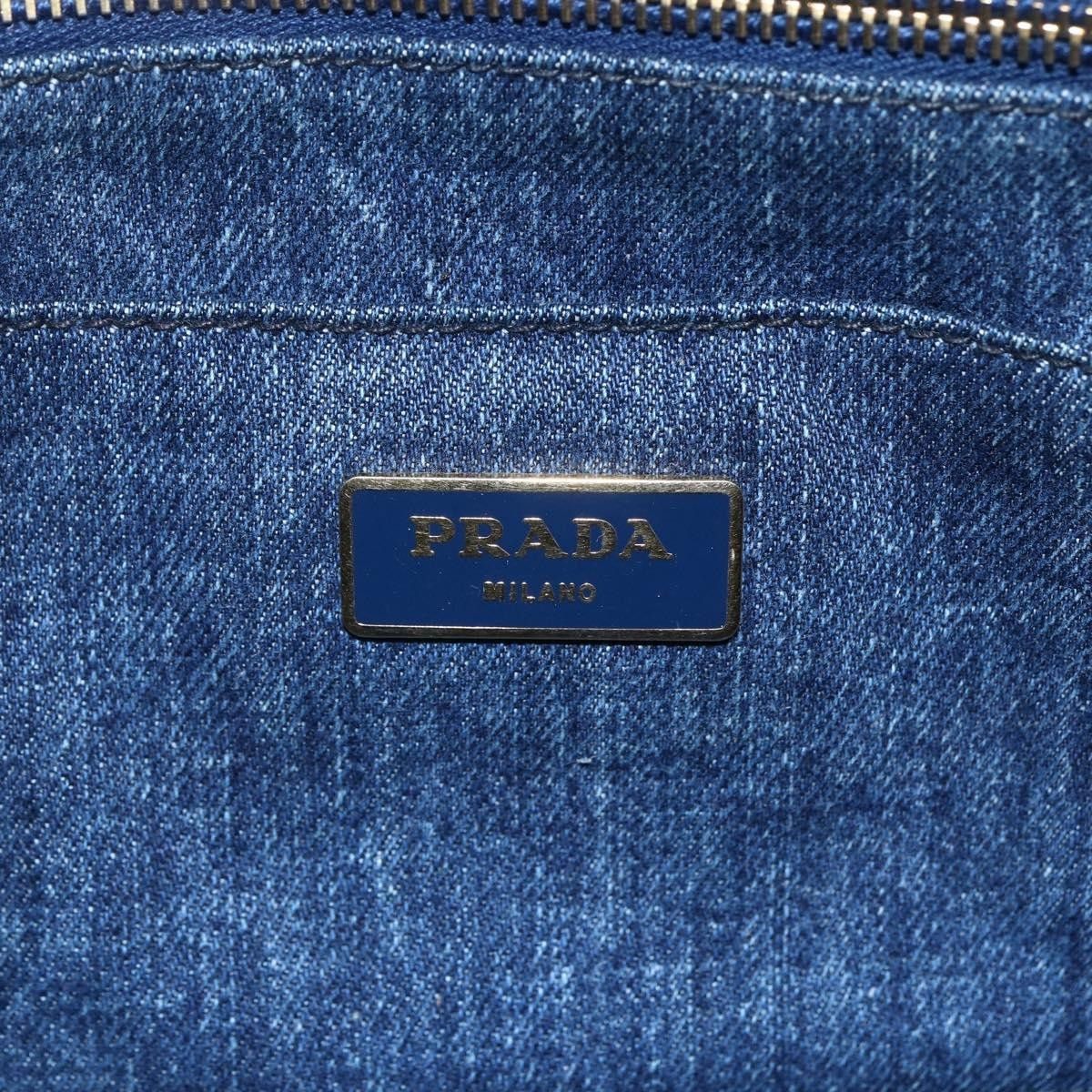 Prada Prada Canapa Open Tote Denim Size ONE SIZE - 6 Thumbnail